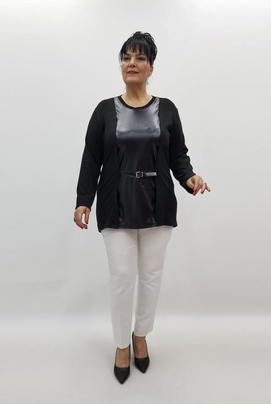 Miraggio Büyük Beden Bluz 99398 SİYAH