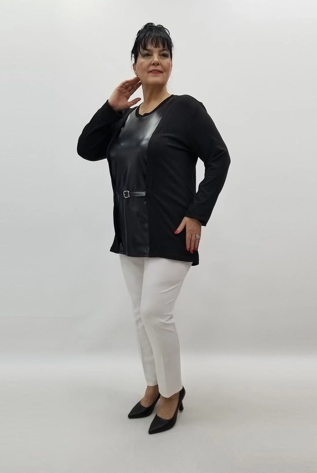 Miraggio Büyük Beden Bluz 99398 SİYAH