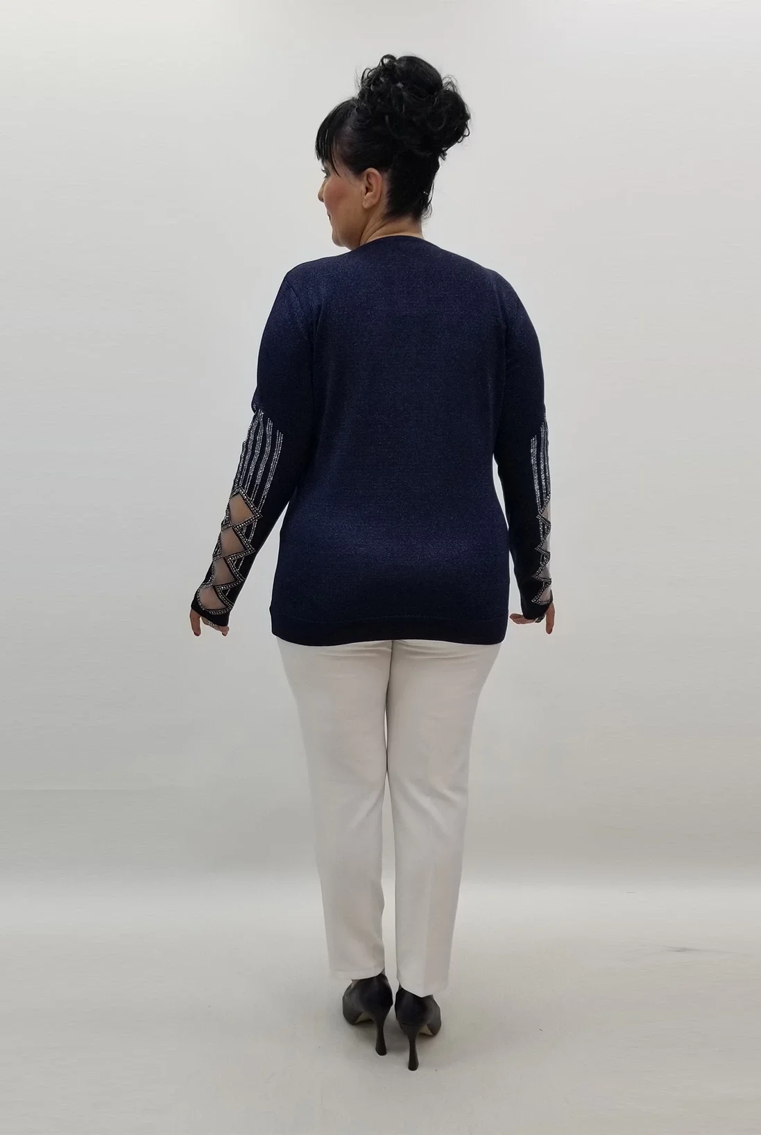 Miraggio Büyük Beden Bluz 99406 LACİVERT