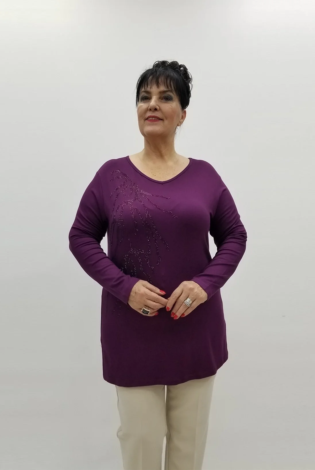 Miraggio Büyük Beden Bluz 99455 MOR