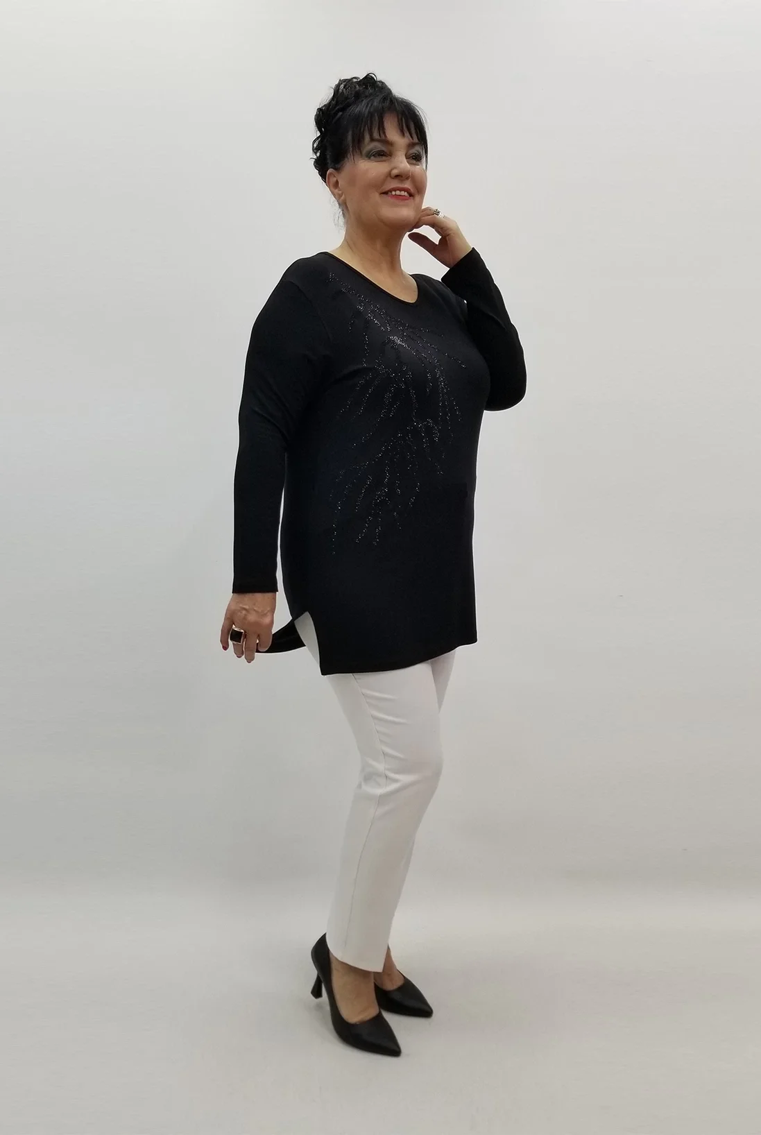 Miraggio Büyük Beden Bluz 99455 SİYAH