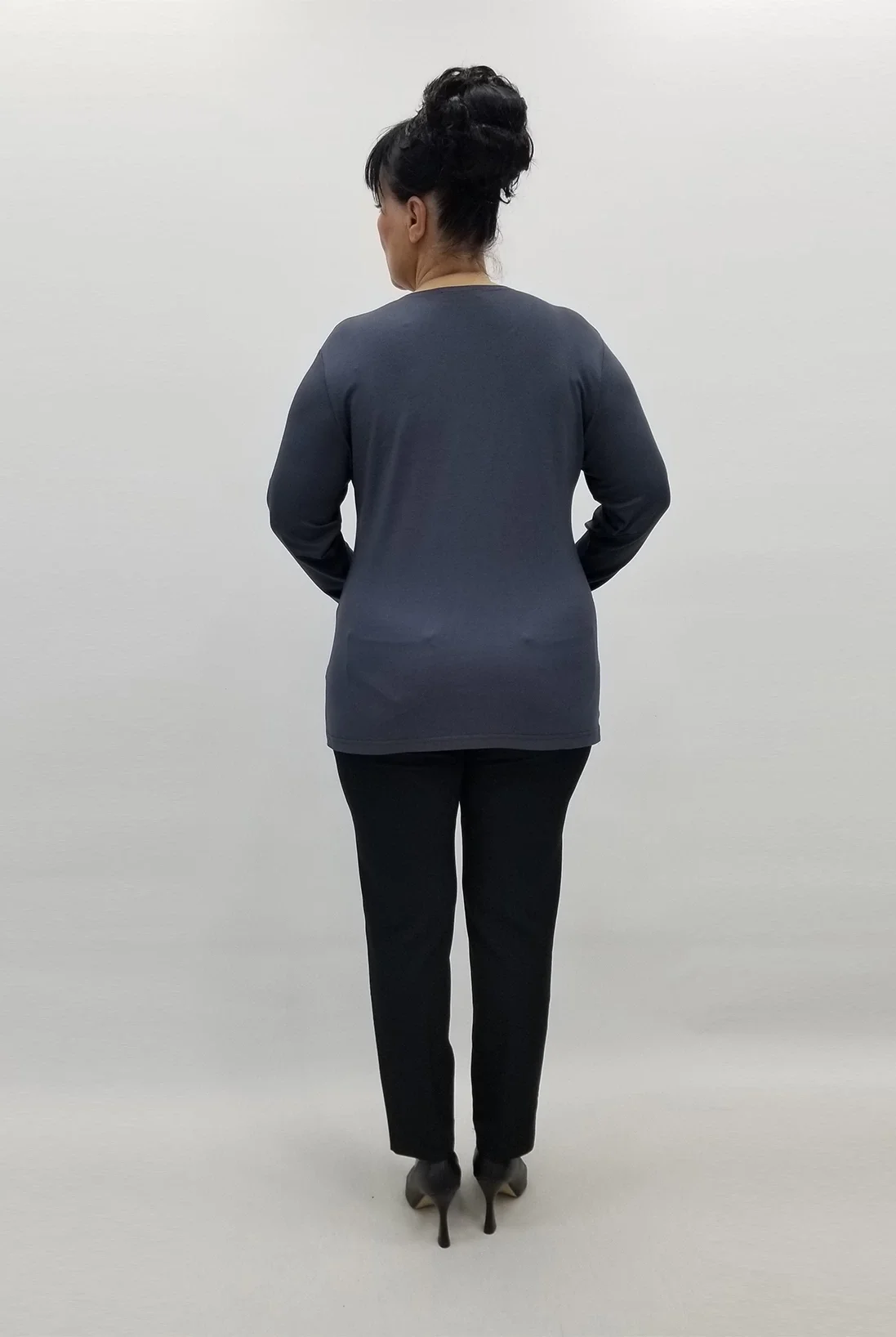 Miraggio Büyük Beden Bluz 99474 ANTRASİT