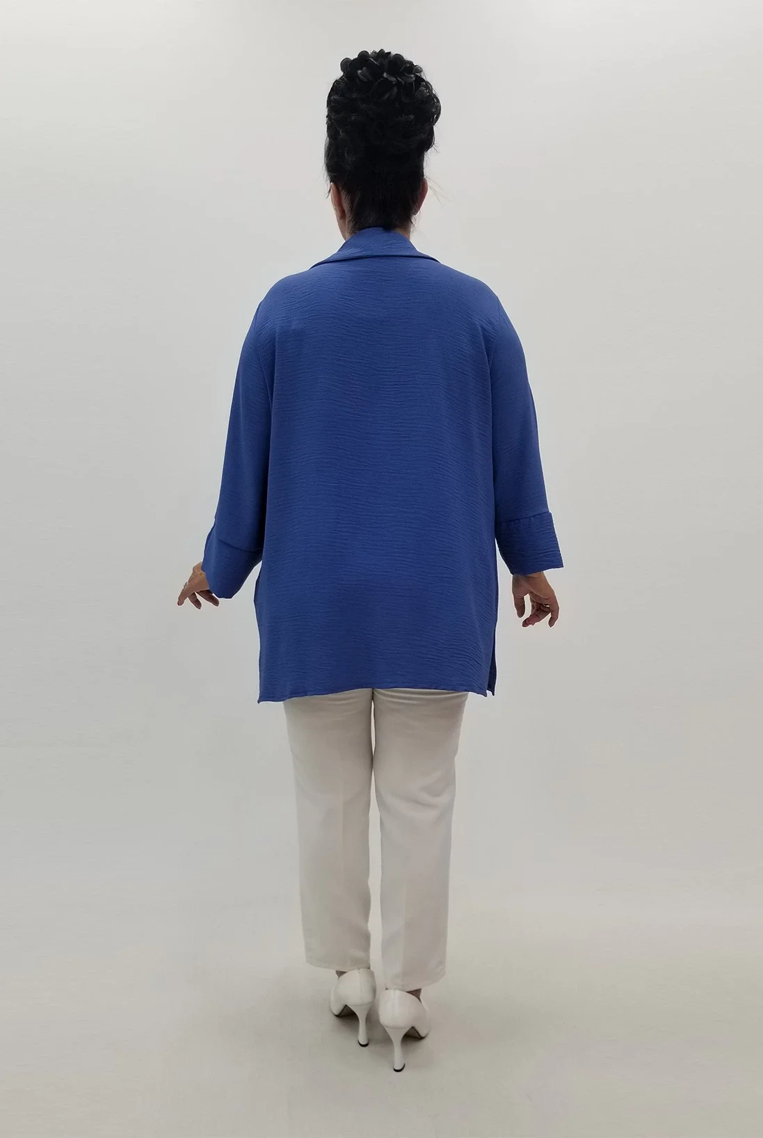 Miraggio Büyük Beden Bluz 99507 İNDİGO