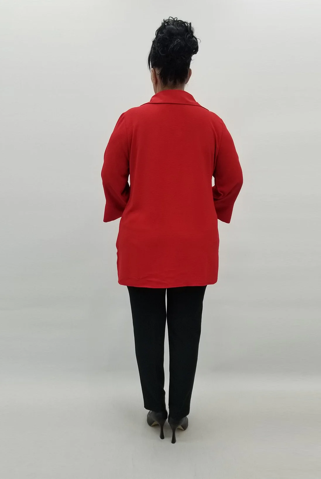 Miraggio Büyük Beden Bluz 99507 KIRMIZI