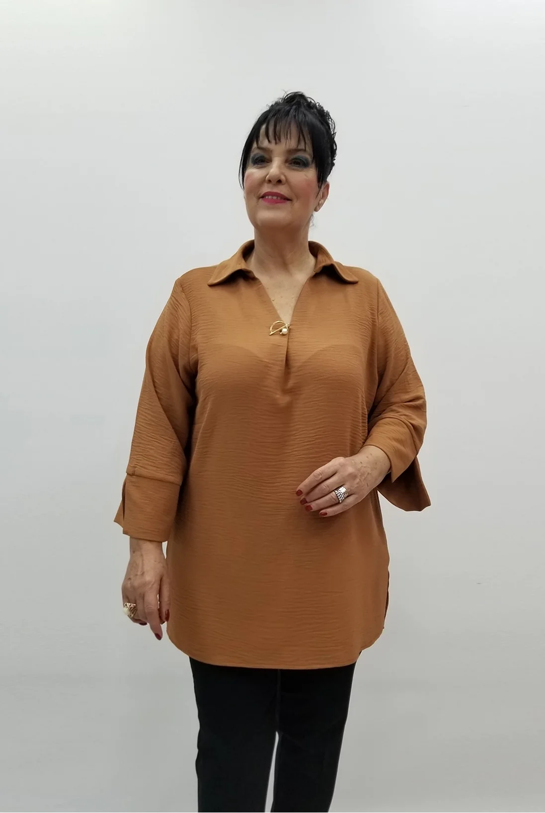 Miraggio Büyük Beden Bluz 99507 TARÇIN