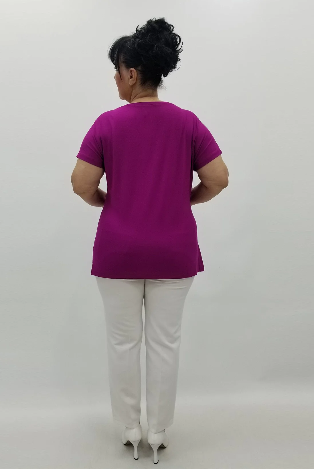 Miraggio Büyük Beden Bluz 99547 FUŞYA