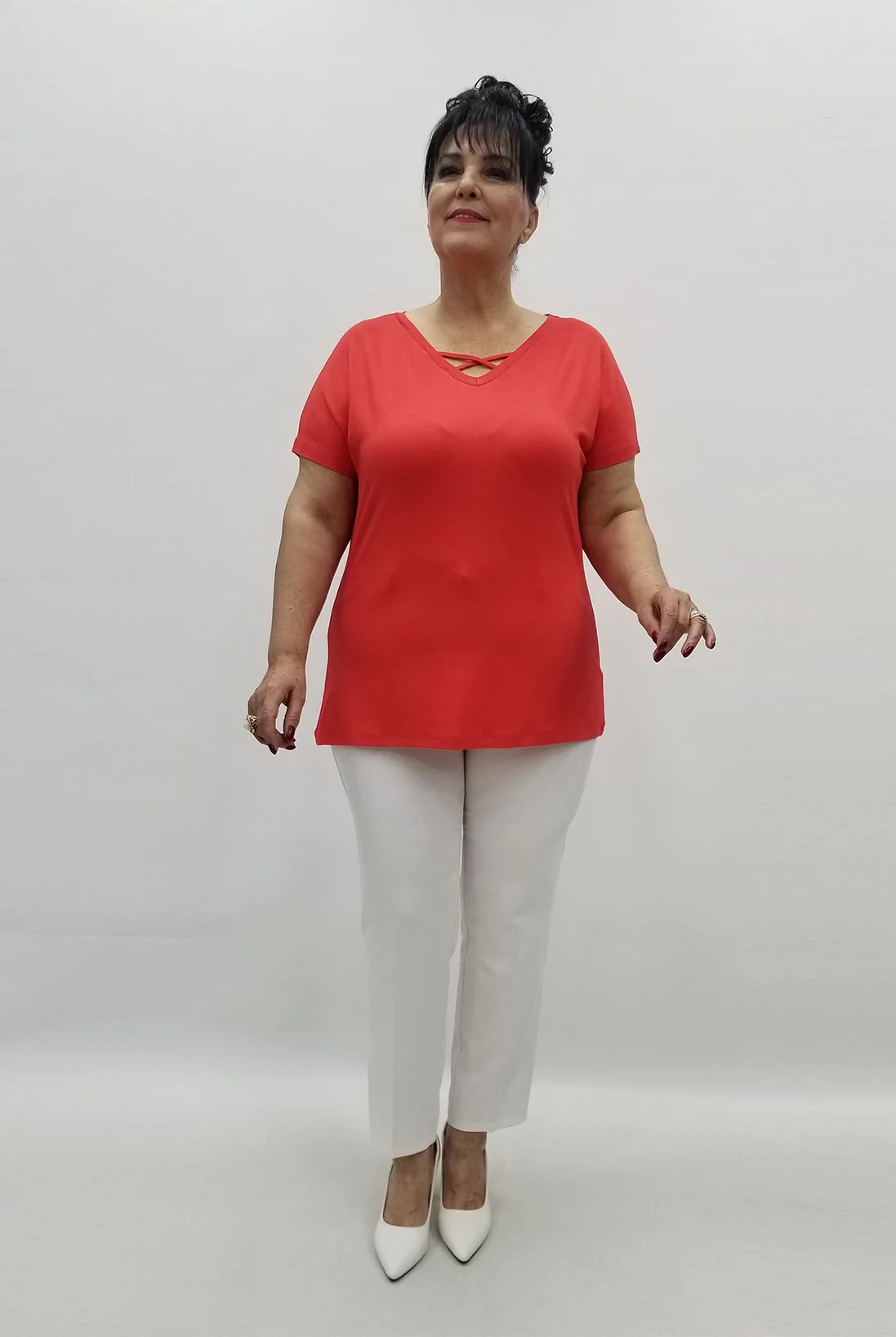 Miraggio Büyük Beden Bluz 99547 MERCAN