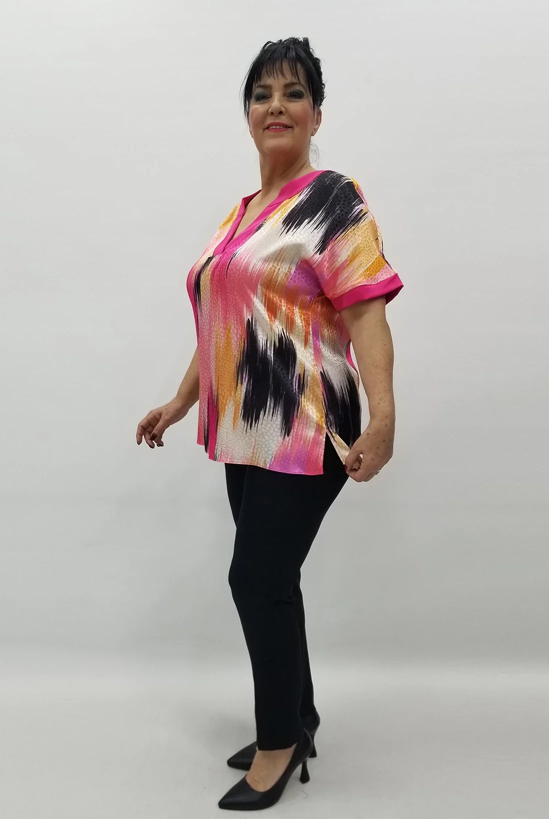 Miraggio Büyük Beden Bluz 99579 FUŞYA