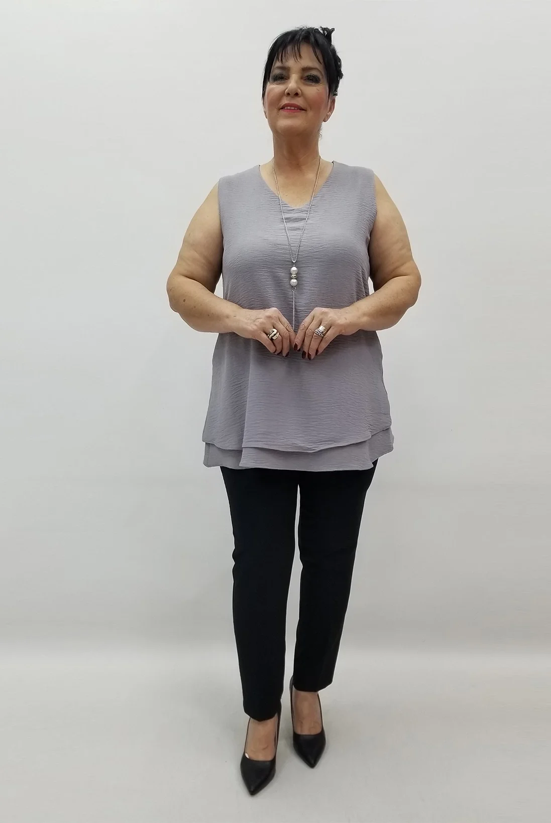 Miraggio Büyük Beden Bluz 99581 GRİ