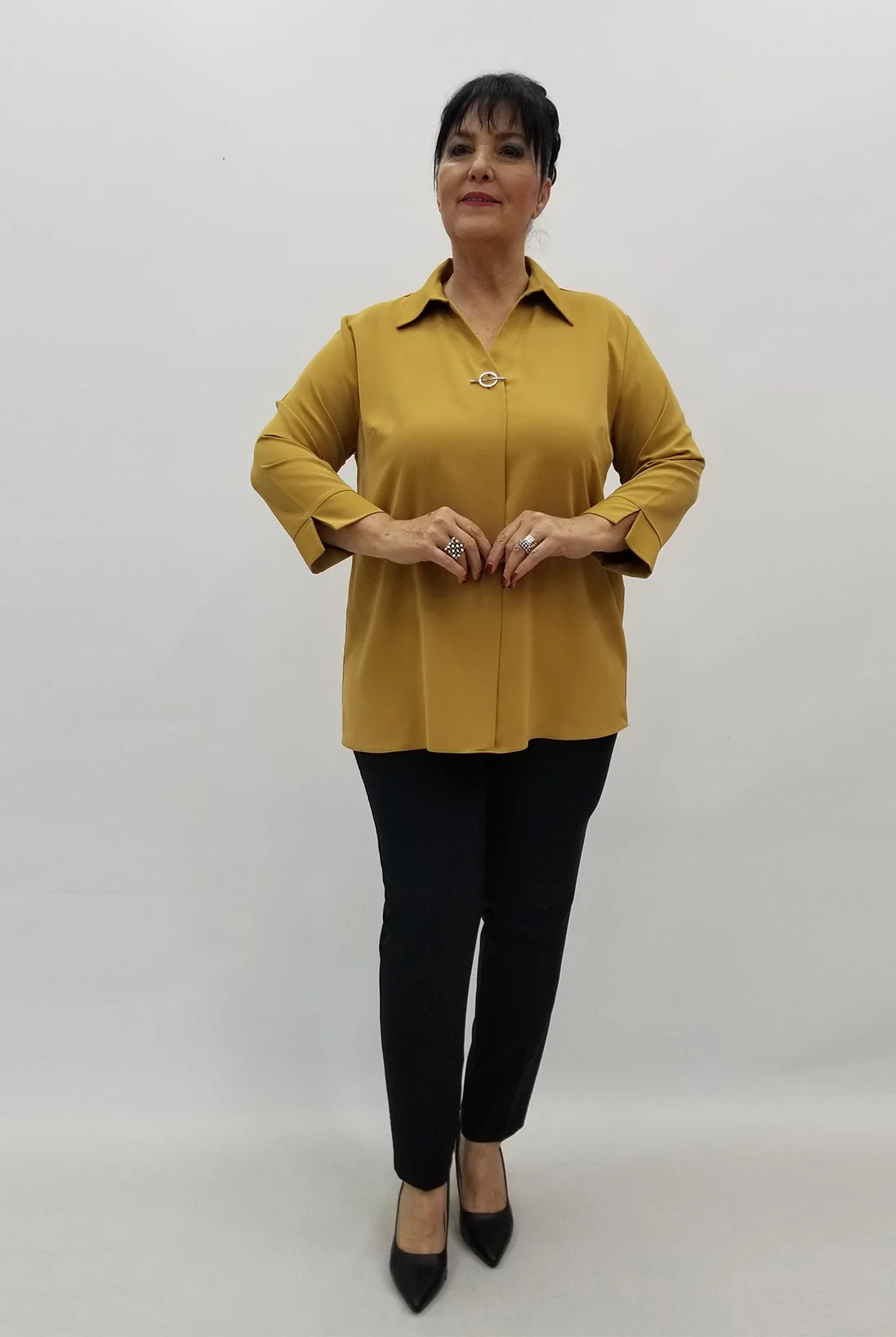 Miraggio Büyük Beden Bluz 99599 HARDAL