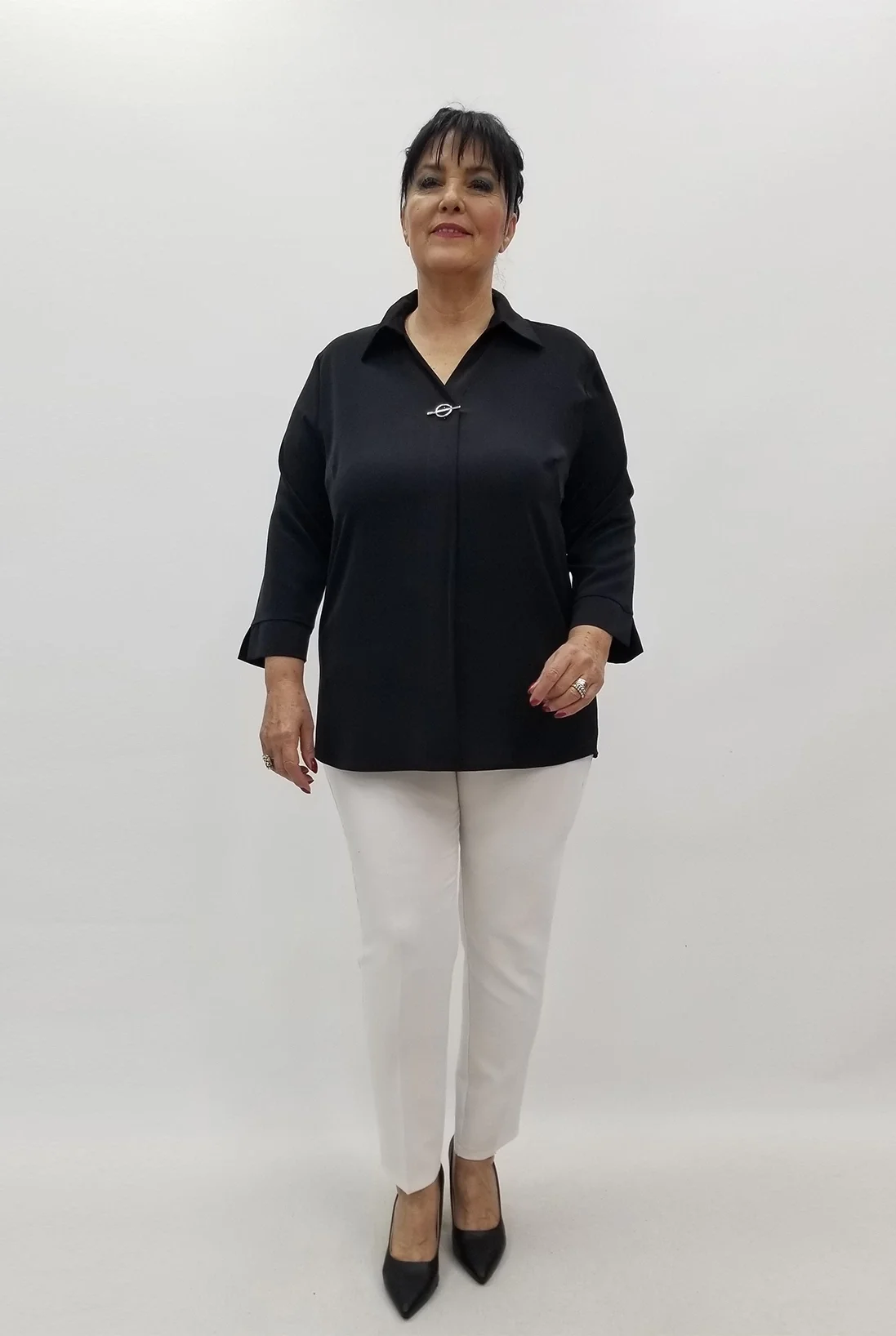 Miraggio Büyük Beden Bluz 99599 SİYAH