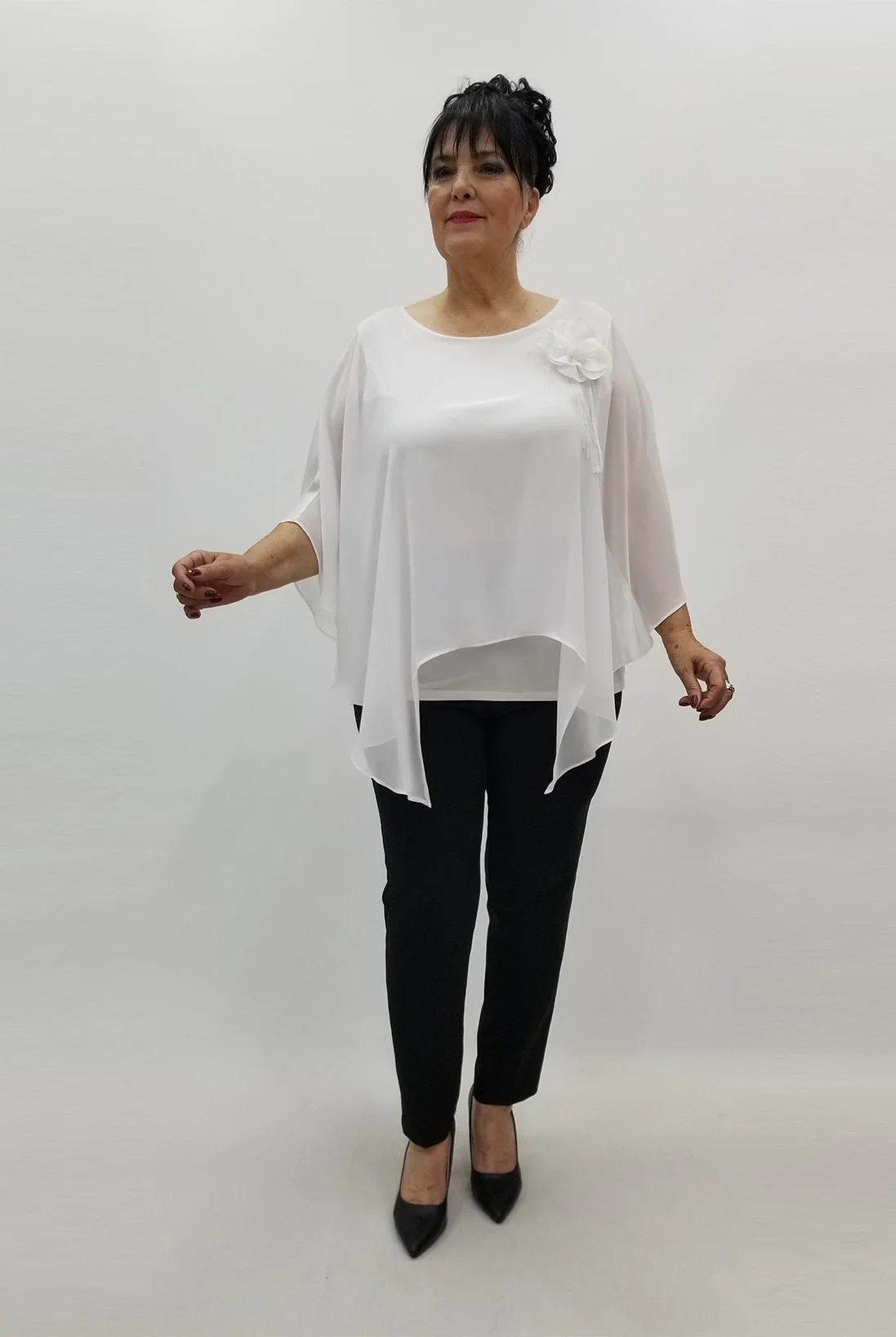 Miraggio Büyük Beden Bluz 99604 BEYAZ