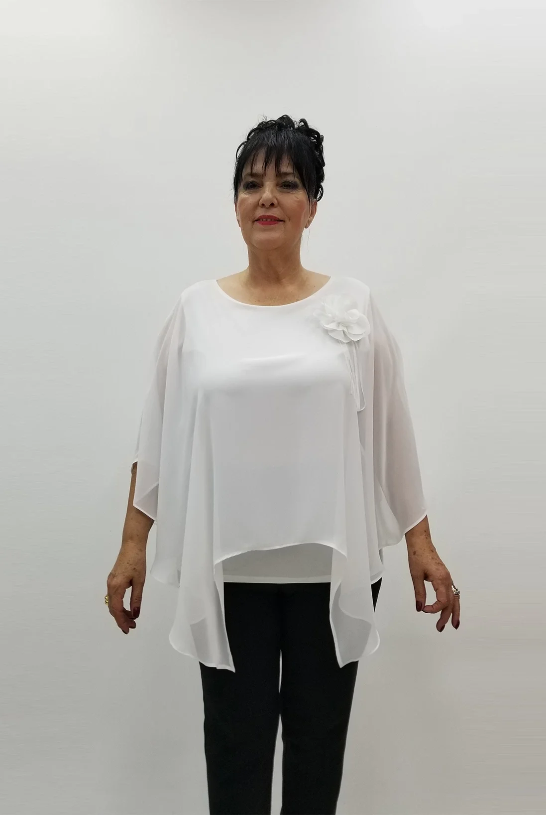 Miraggio Büyük Beden Bluz 99604 BEYAZ