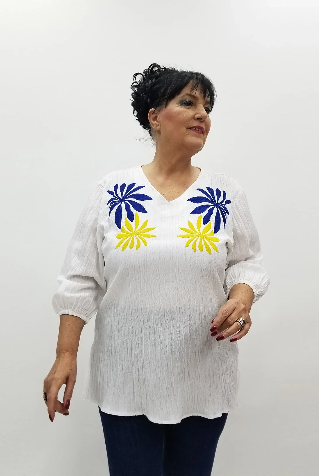 Miraggio Büyük Beden Bluz 99608 BEYAZ