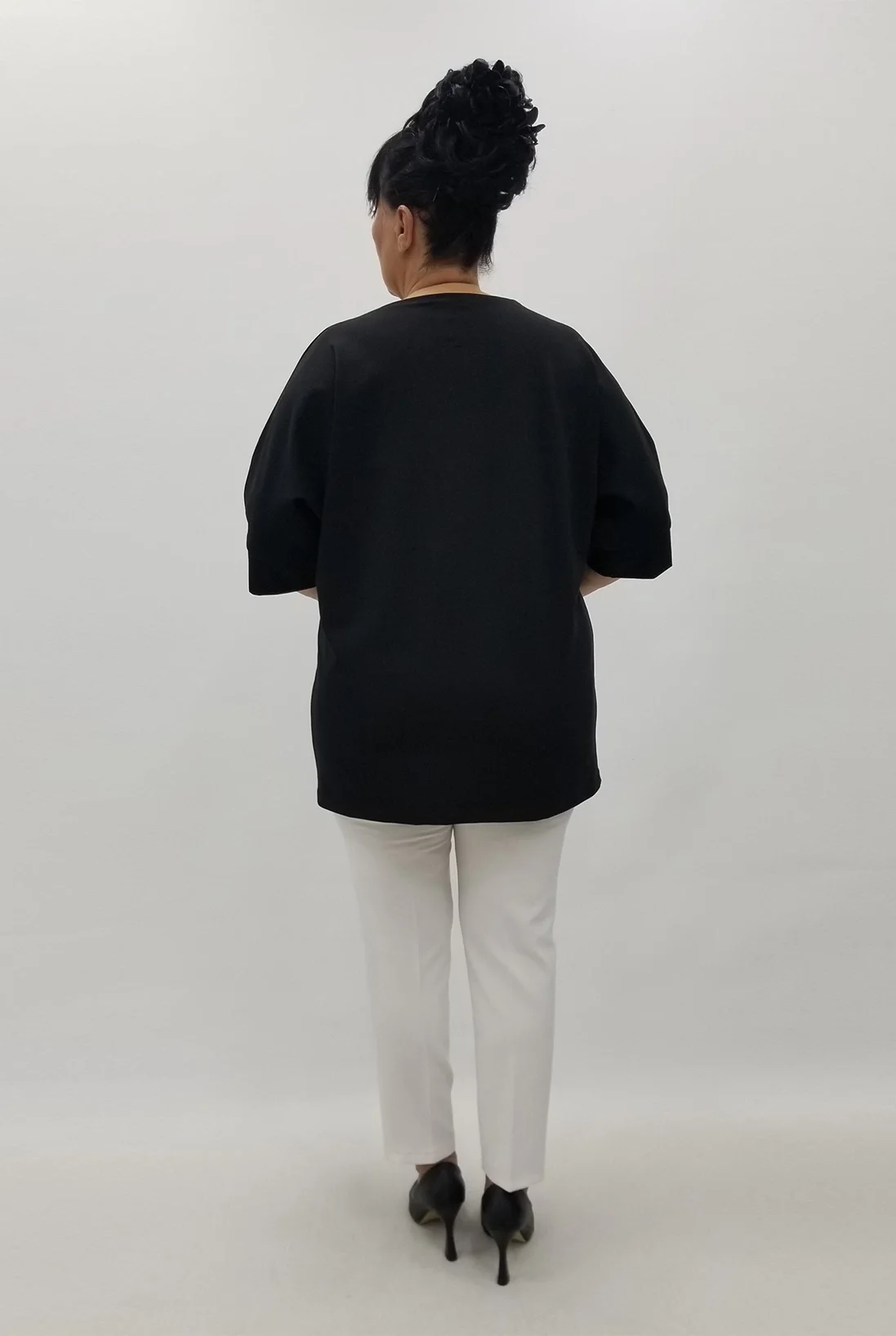 Miraggio Büyük Beden Bluz 99623 SİYAH/SAKS