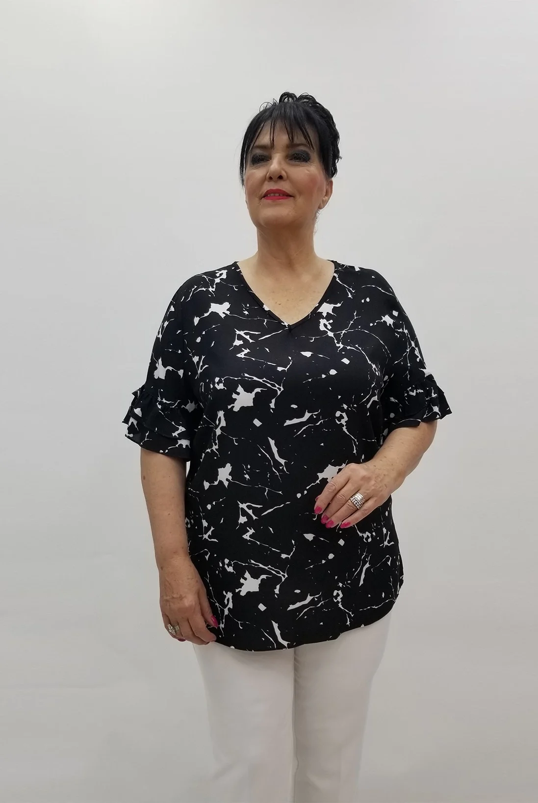 Miraggio Büyük Beden Bluz 99641 SİYAH