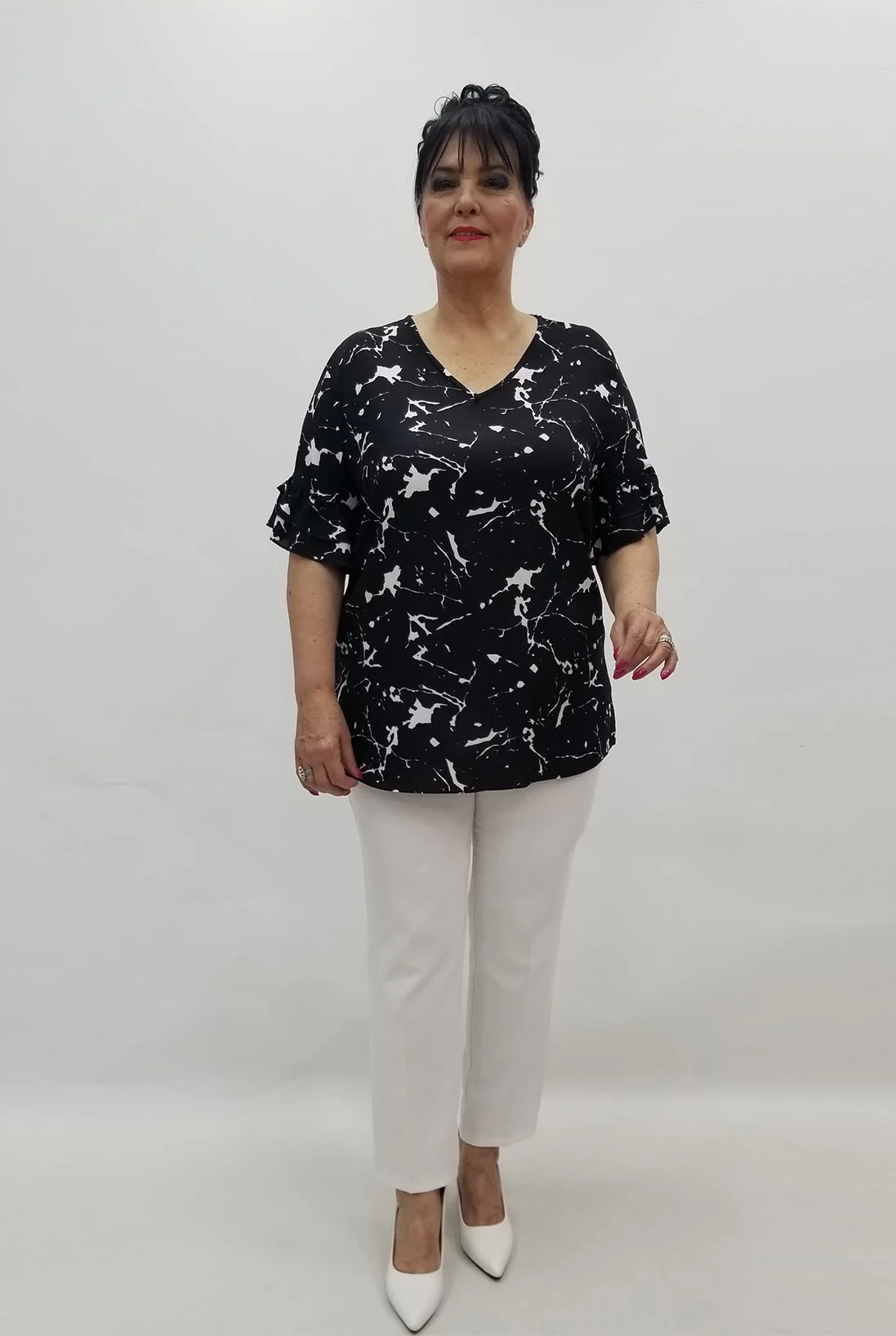 Miraggio Büyük Beden Bluz 99641 SİYAH