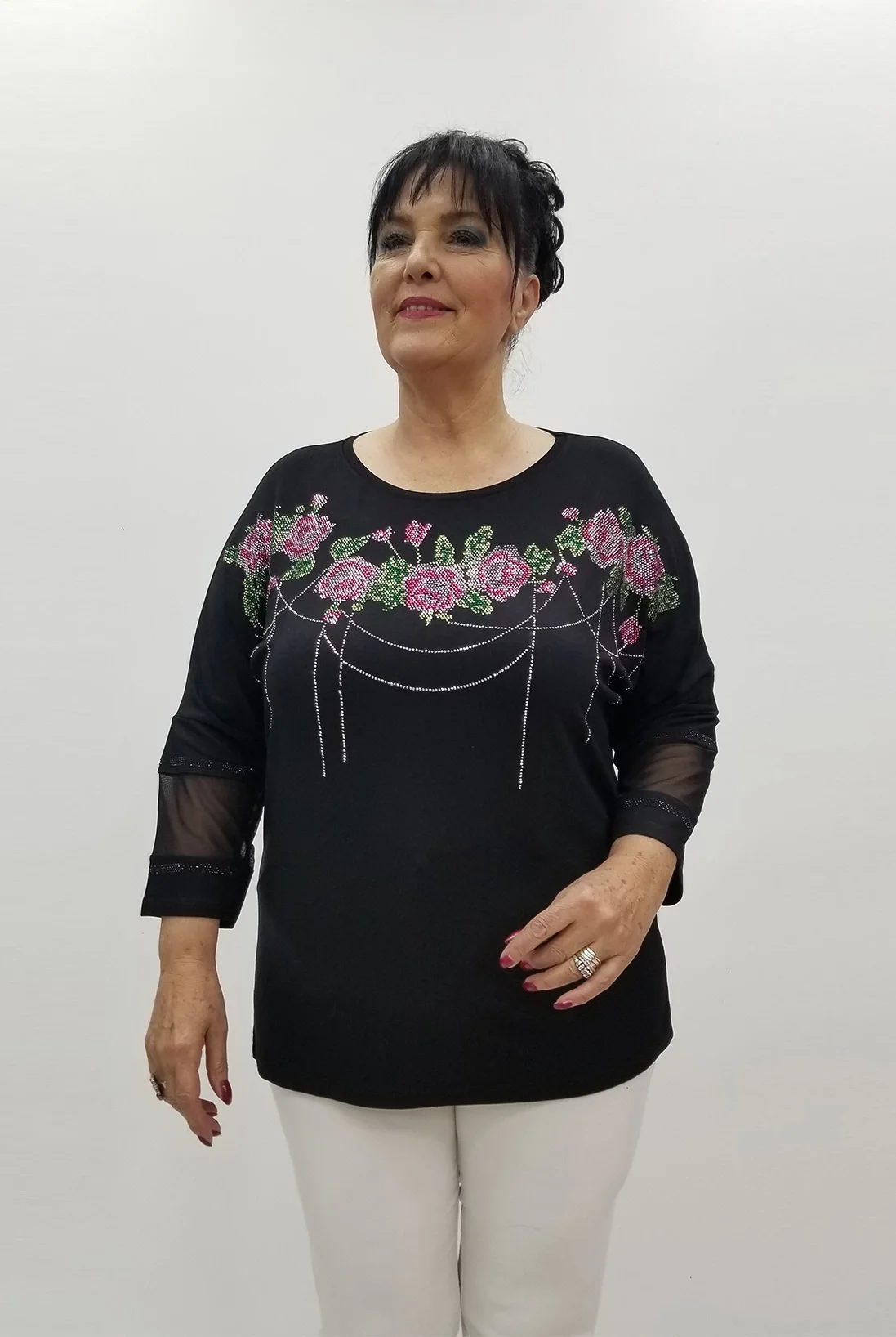 Miraggio Büyük Beden Bluz 99643 SİYAH