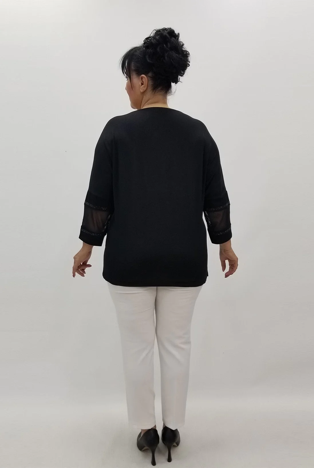 Miraggio Büyük Beden Bluz 99643 SİYAH