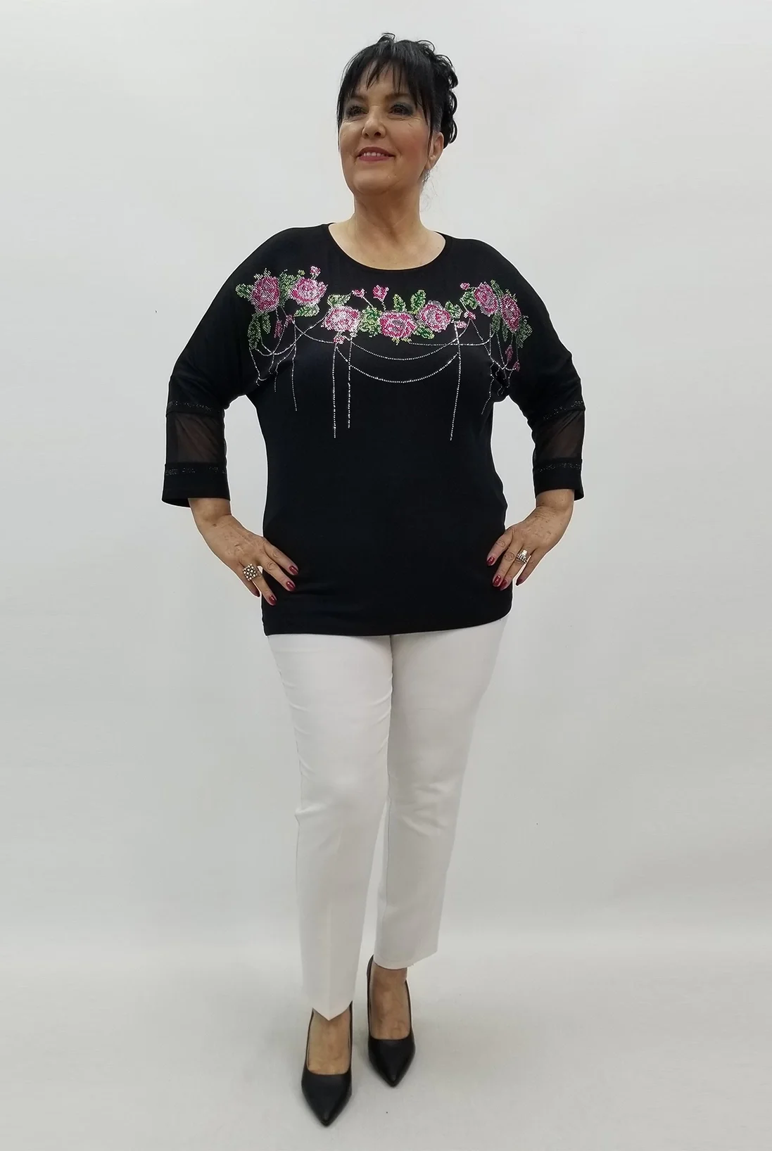 Miraggio Büyük Beden Bluz 99643 SİYAH