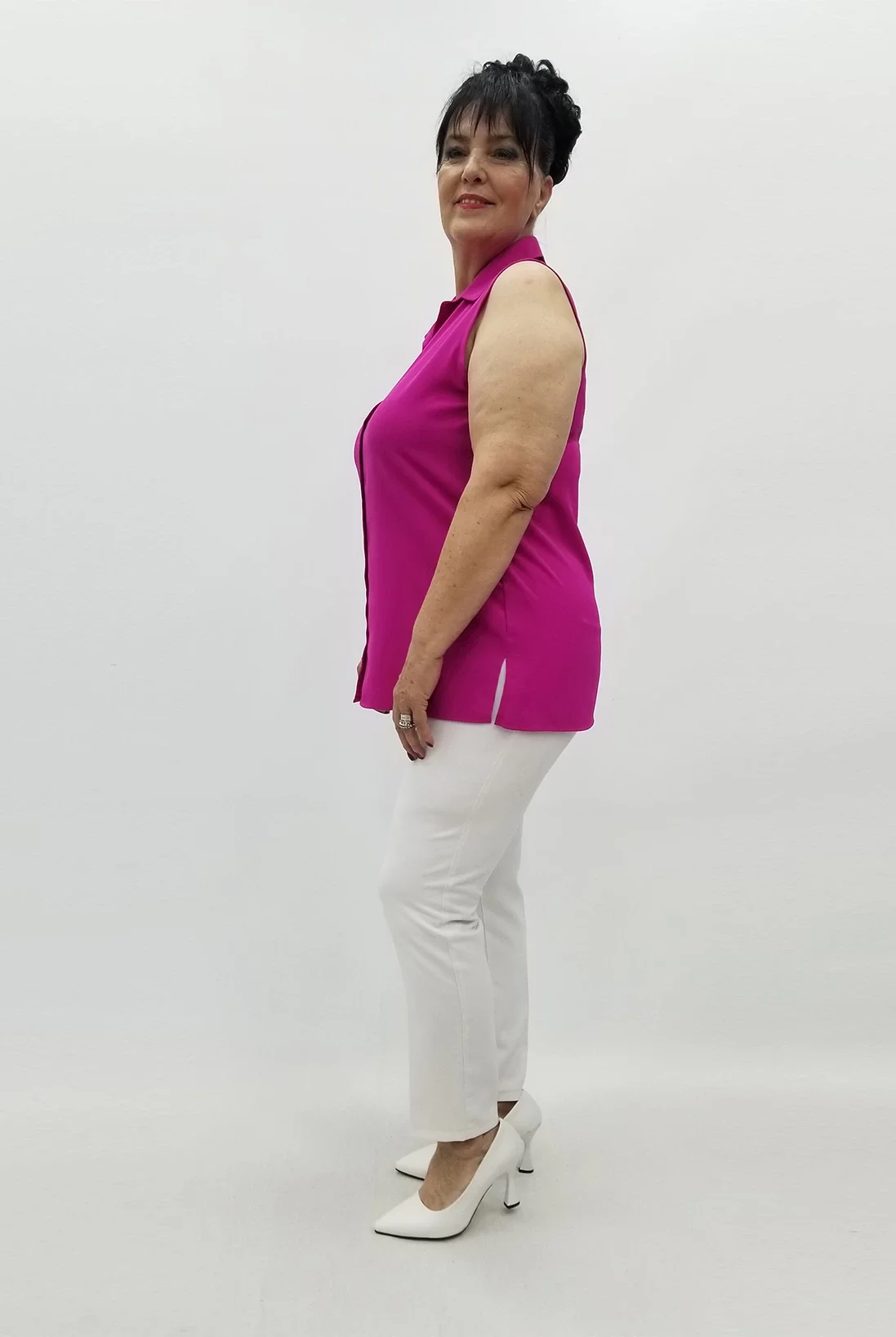 Miraggio Büyük Beden Bluz 99645 FUŞYA