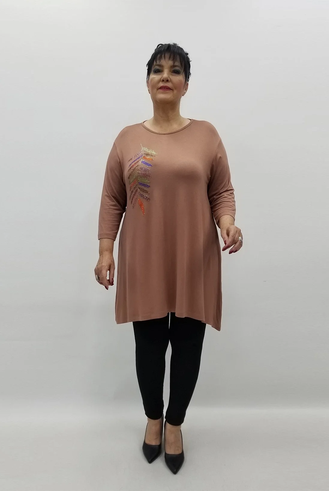 Miraggio Büyük Beden Bluz 99649 KAHVE