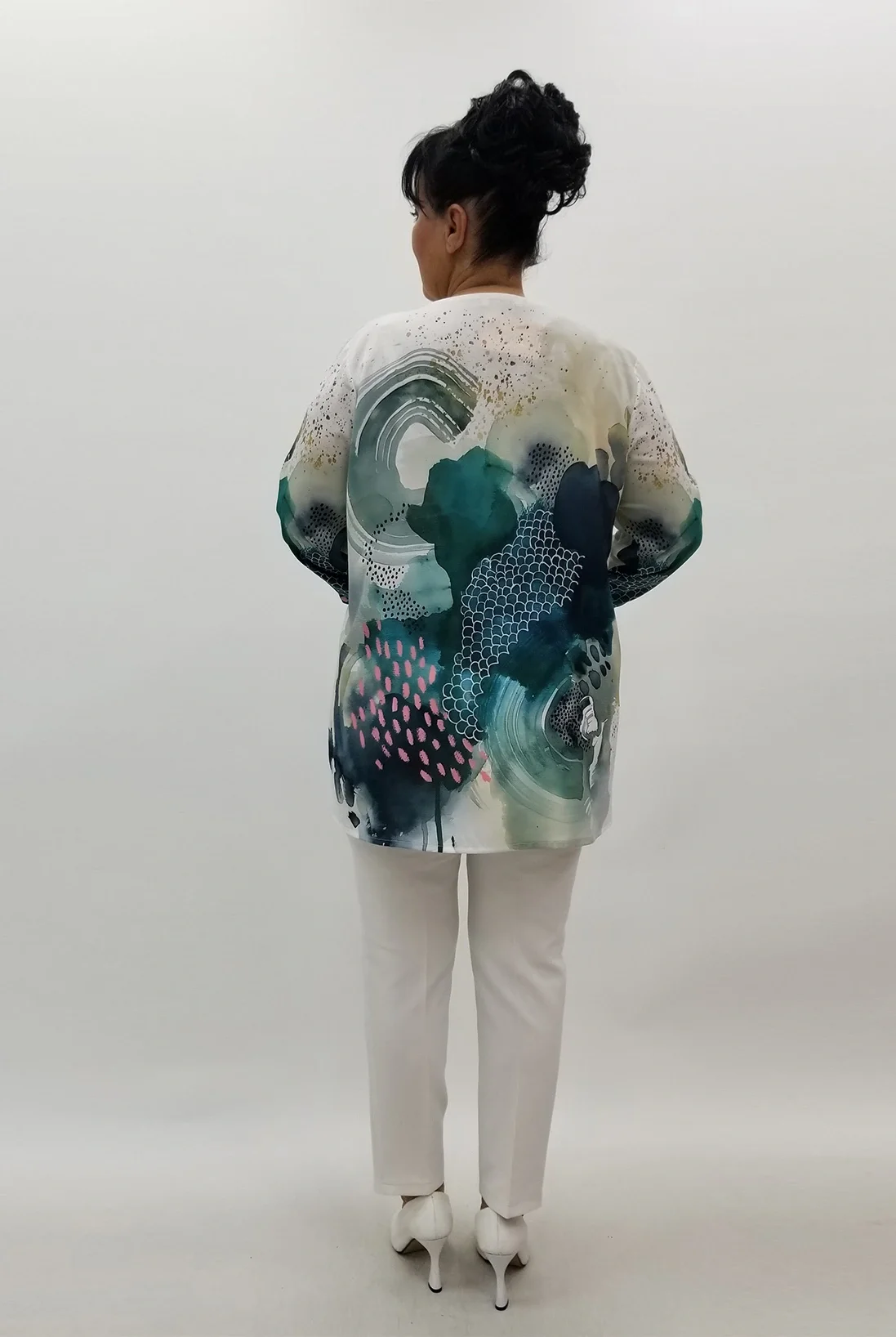 Miraggio Büyük Beden Bluz 99673 YEŞİL