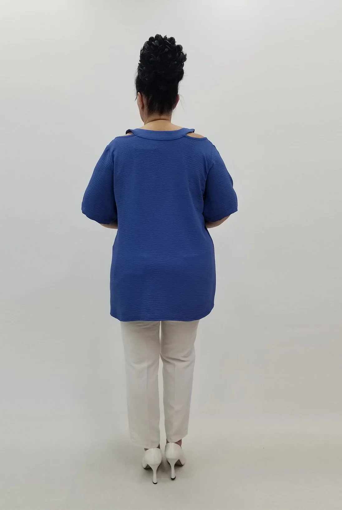 Miraggio Büyük Beden Bluz 99684 İNDİGO