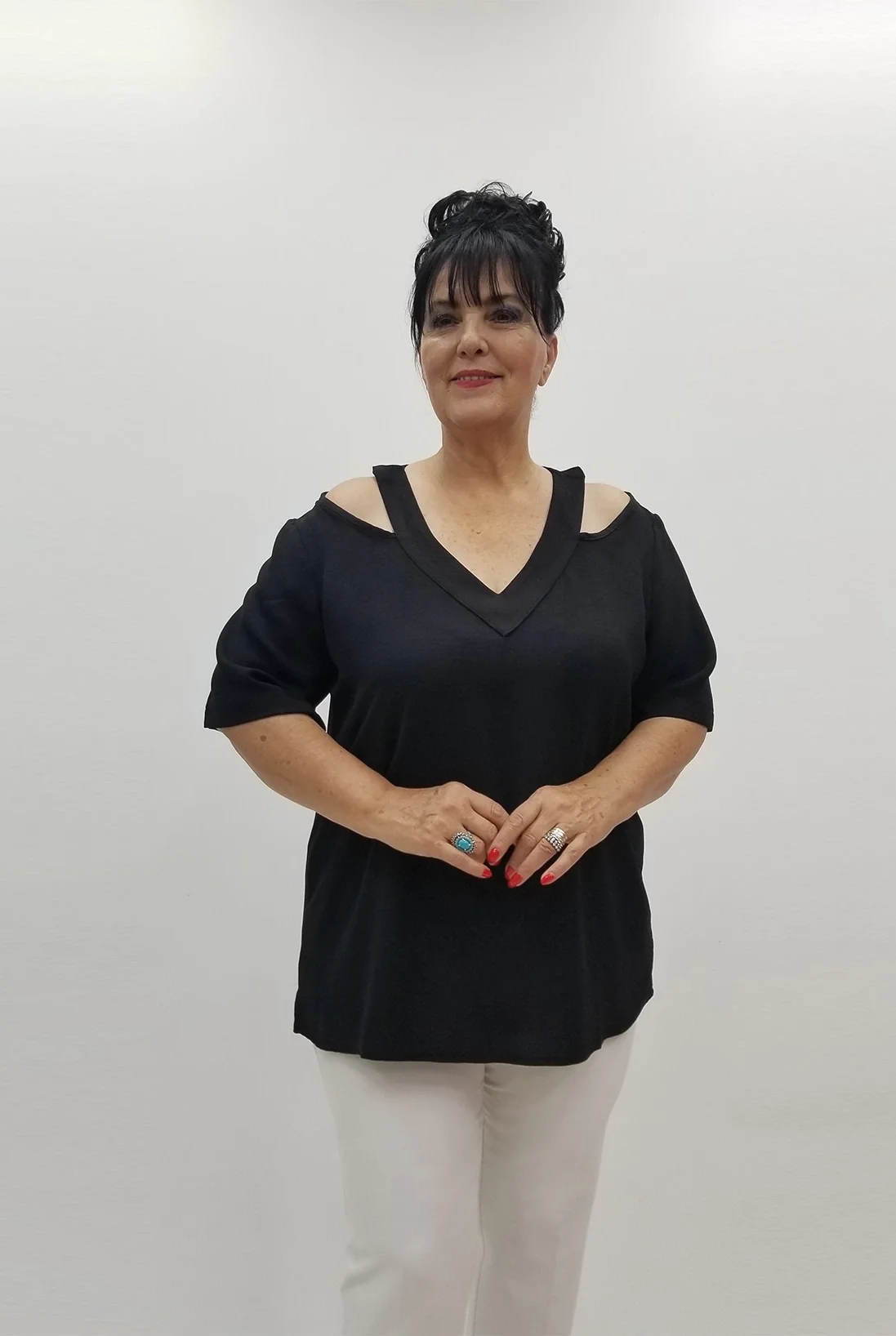 Miraggio Büyük Beden Bluz 99684 SİYAH