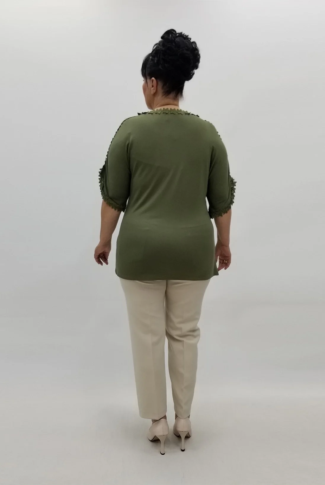 Miraggio Büyük Beden Bluz 99702 HAKİ