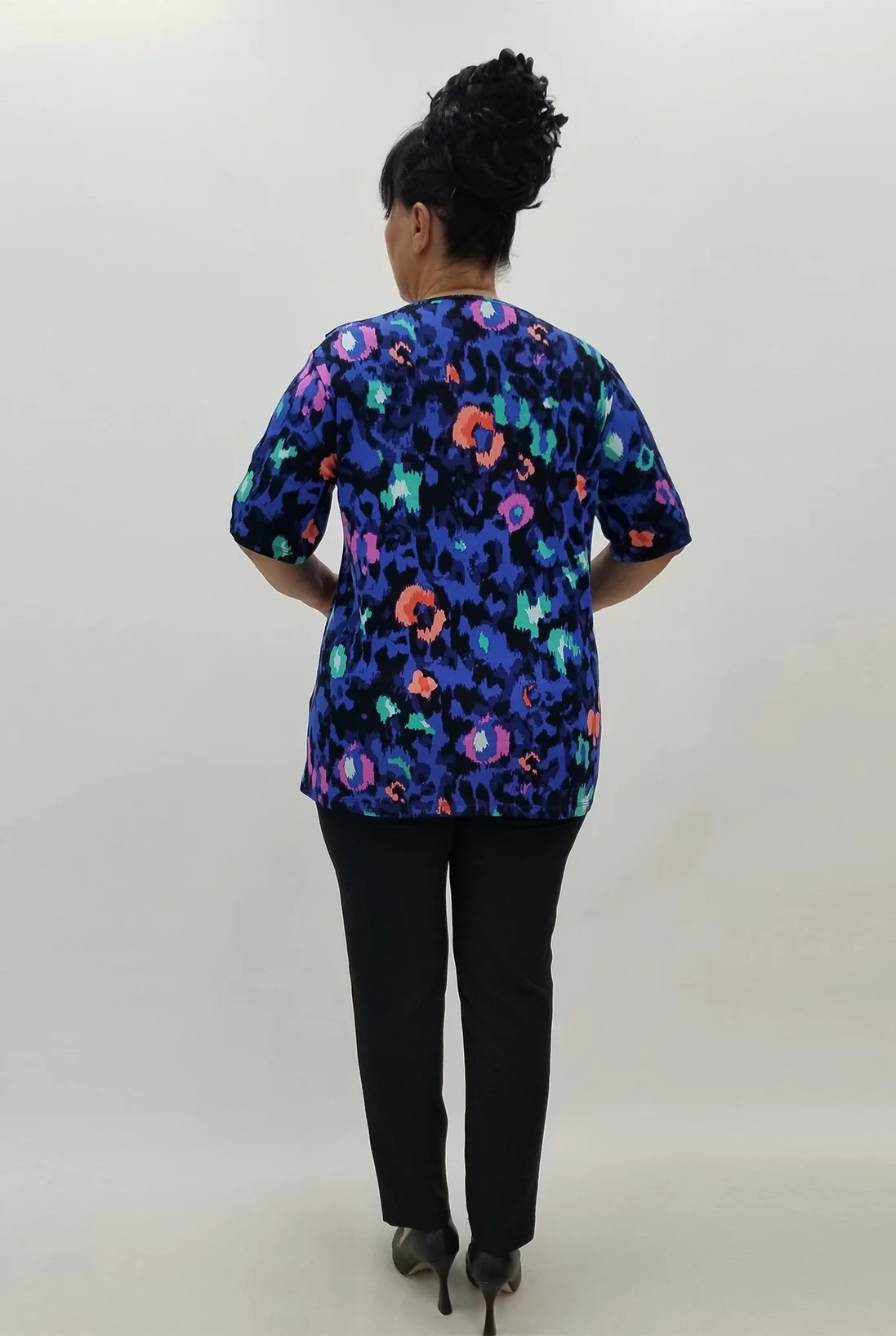 Miraggio Büyük Beden Bluz 99703 SAKS/FUŞYA