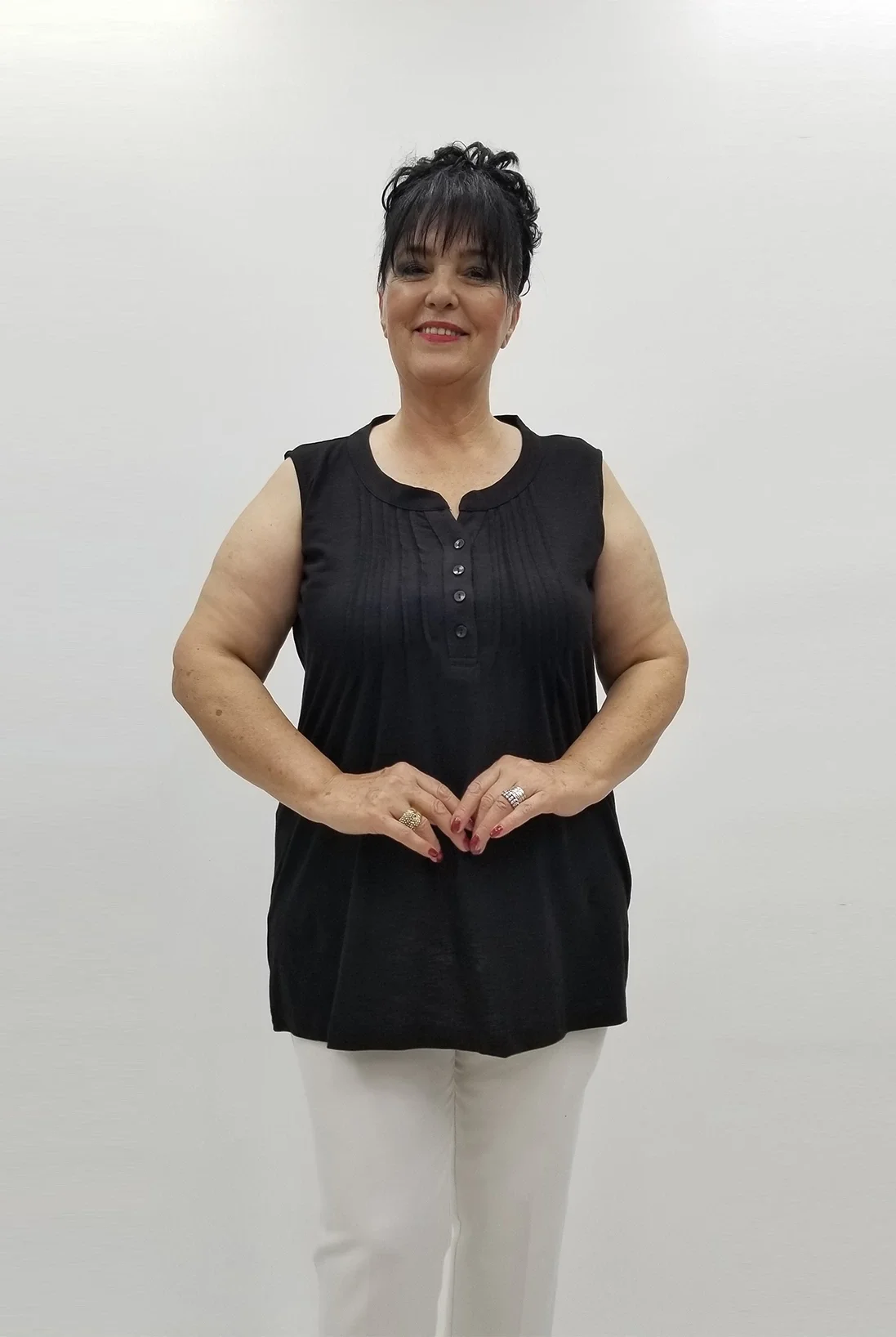 Miraggio Büyük Beden Bluz 99709 SİYAH