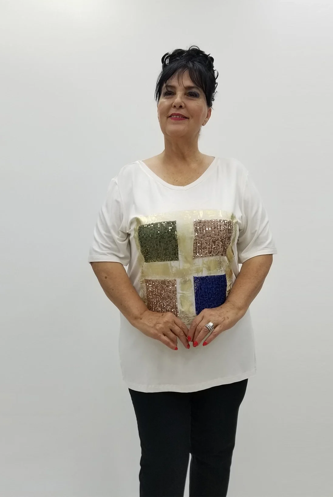 Miraggio Büyük Beden Bluz 99714 EKRU