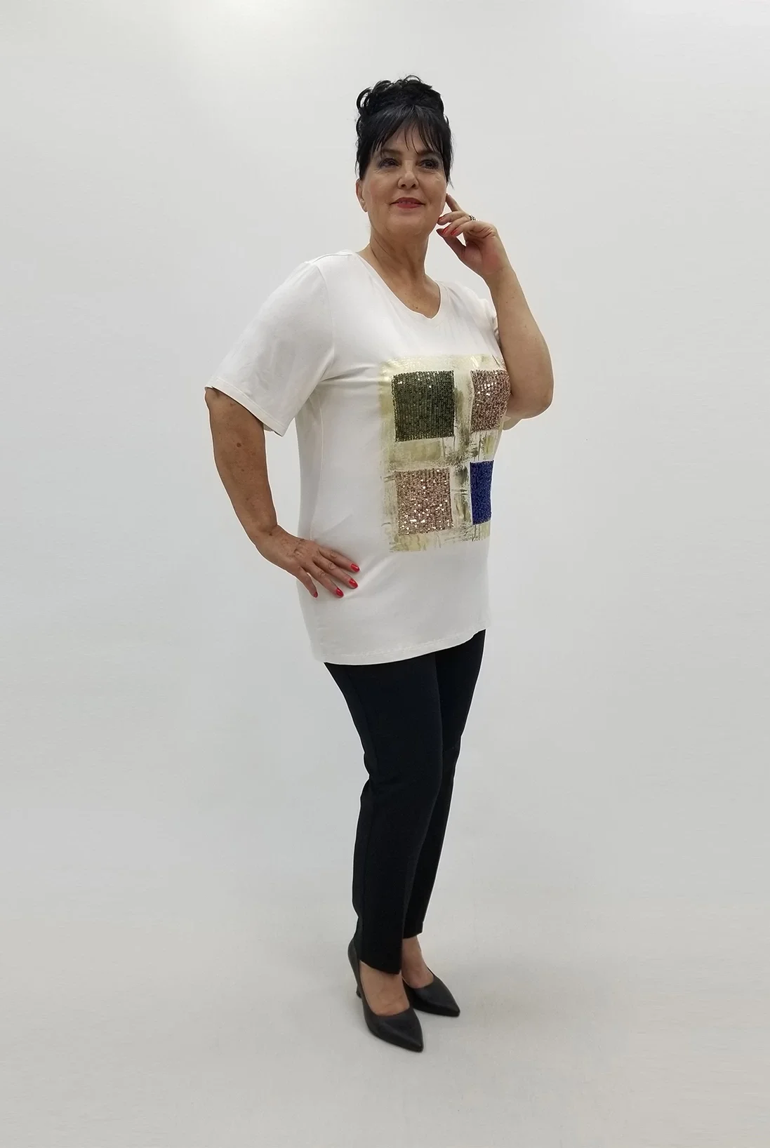 Miraggio Büyük Beden Bluz 99714 EKRU