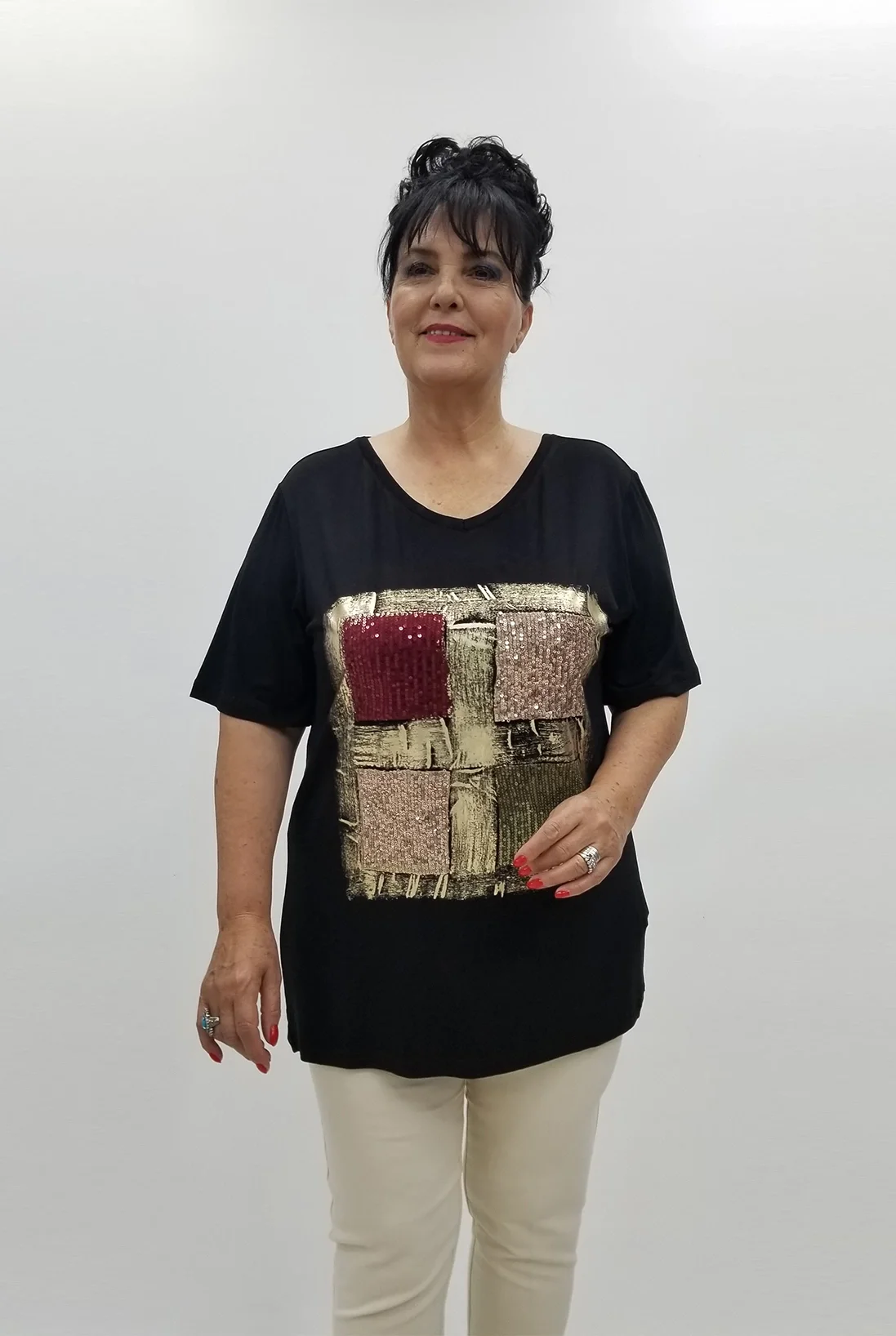 Miraggio Büyük Beden Bluz 99714 SİYAH