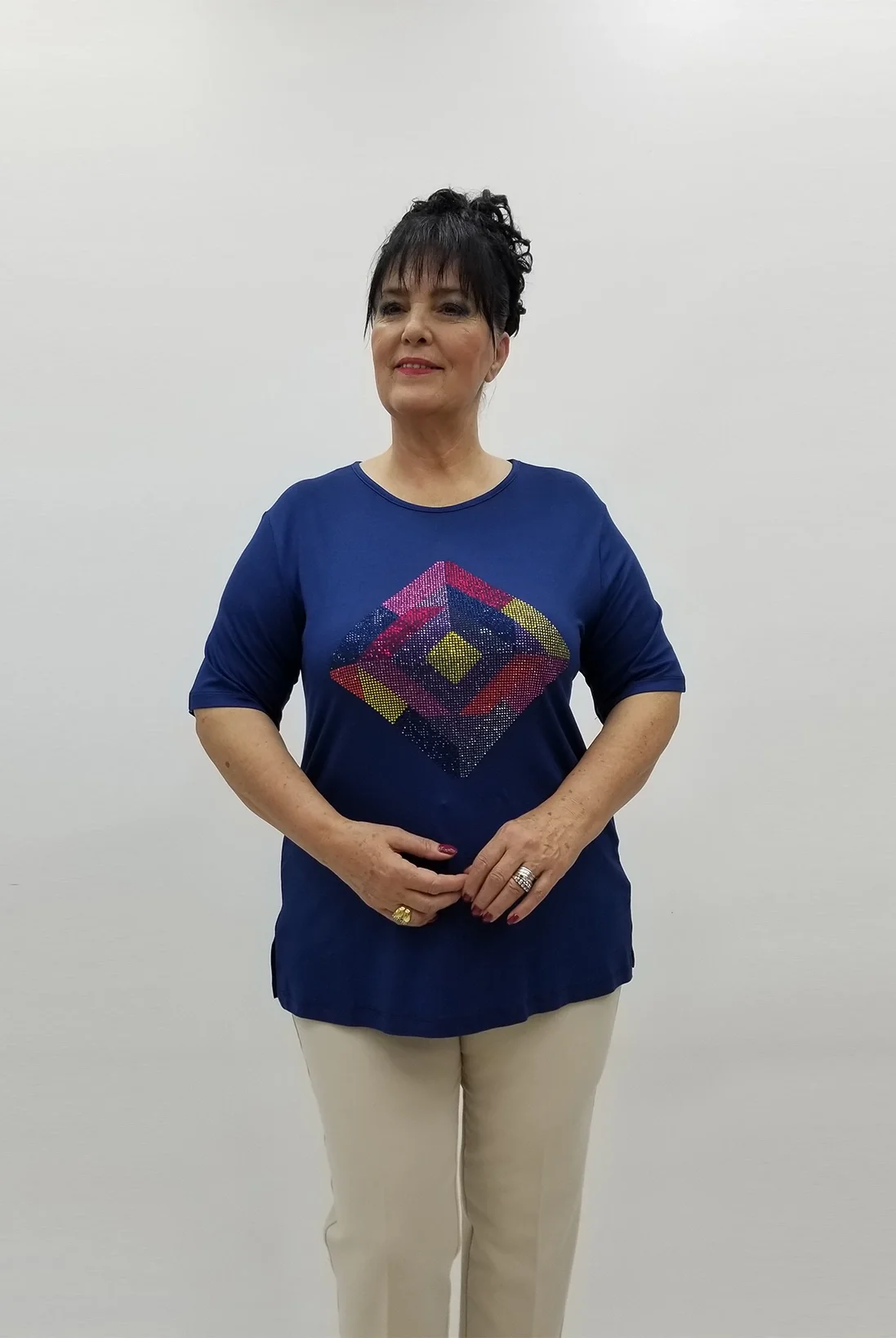 Miraggio Büyük Beden Bluz 99724 İNDİGO