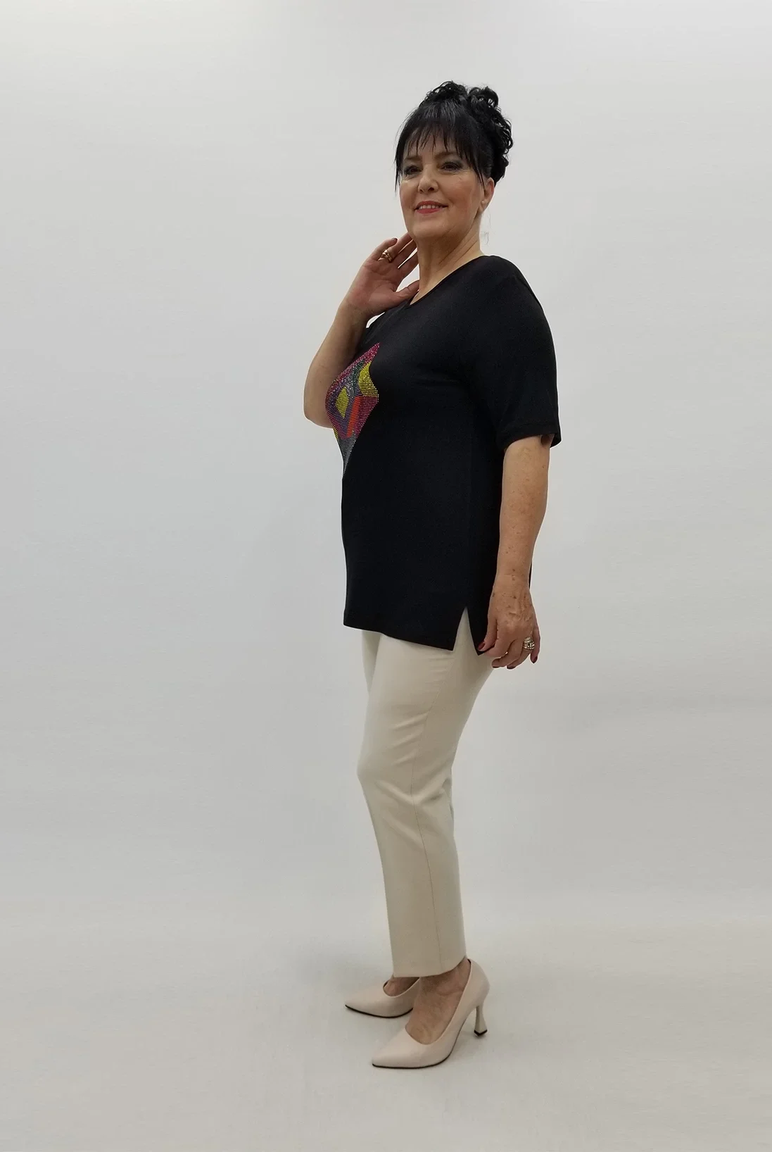 Miraggio Büyük Beden Bluz 99724 SİYAH