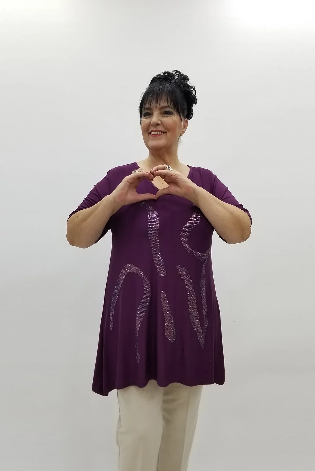 Miraggio Büyük Beden Bluz 99725 MÜRDÜM