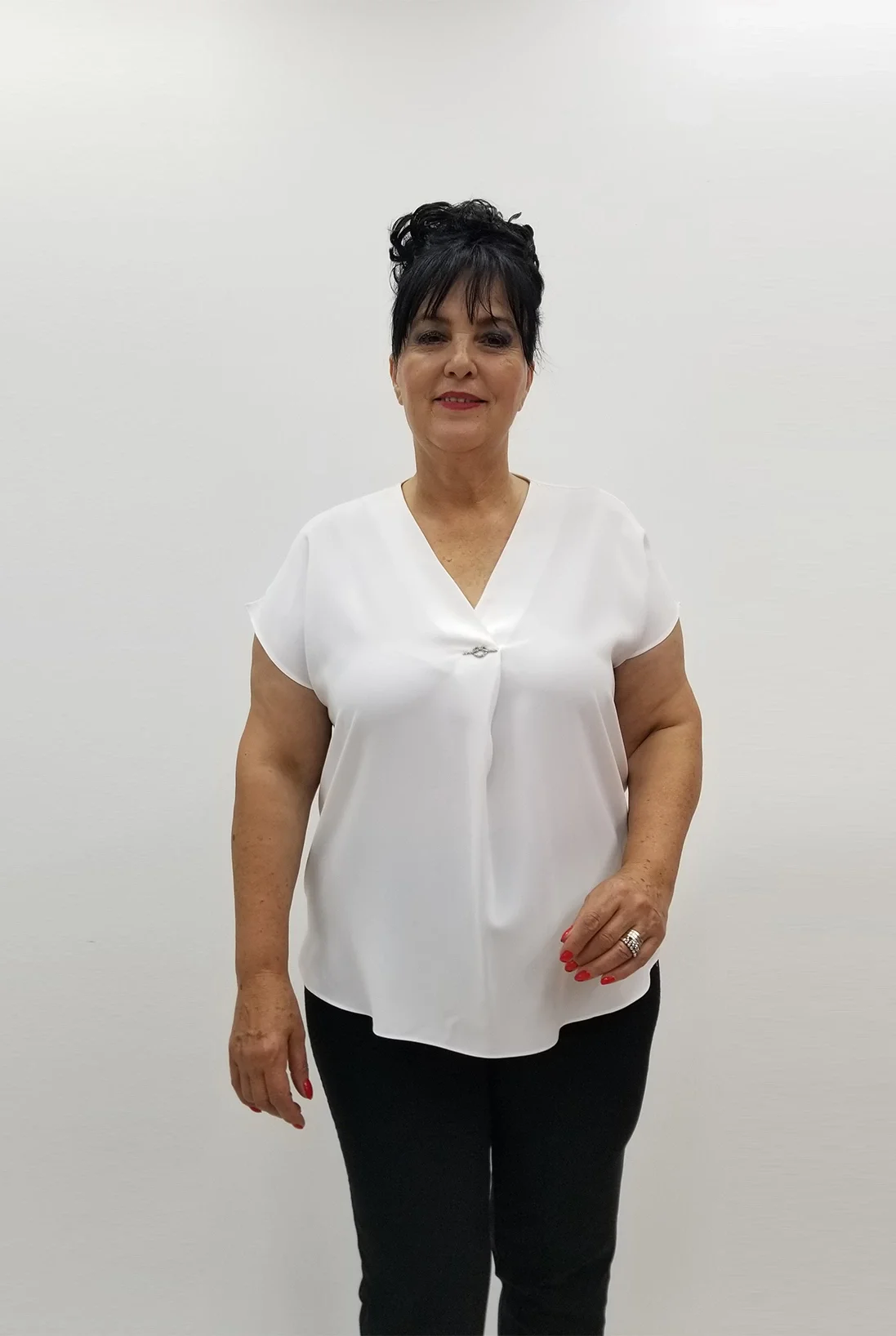 Miraggio Büyük Beden Bluz 99734 BEYAZ