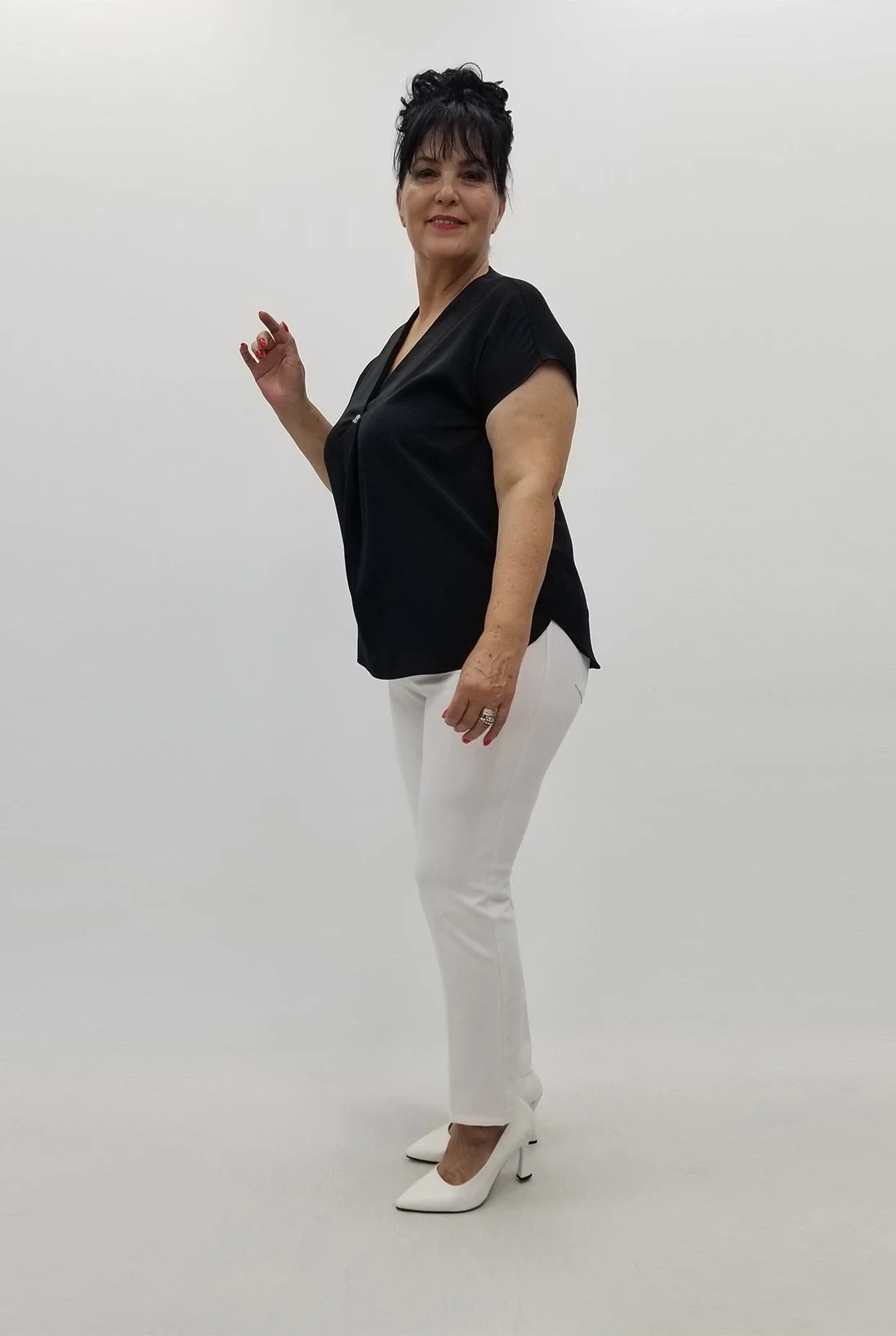 Miraggio Büyük Beden Bluz 99734 SİYAH