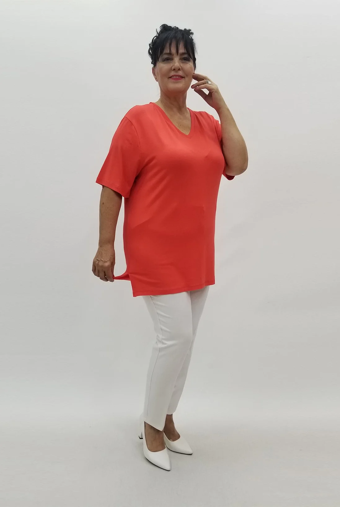 Miraggio Büyük Beden Bluz 99755 MERCAN