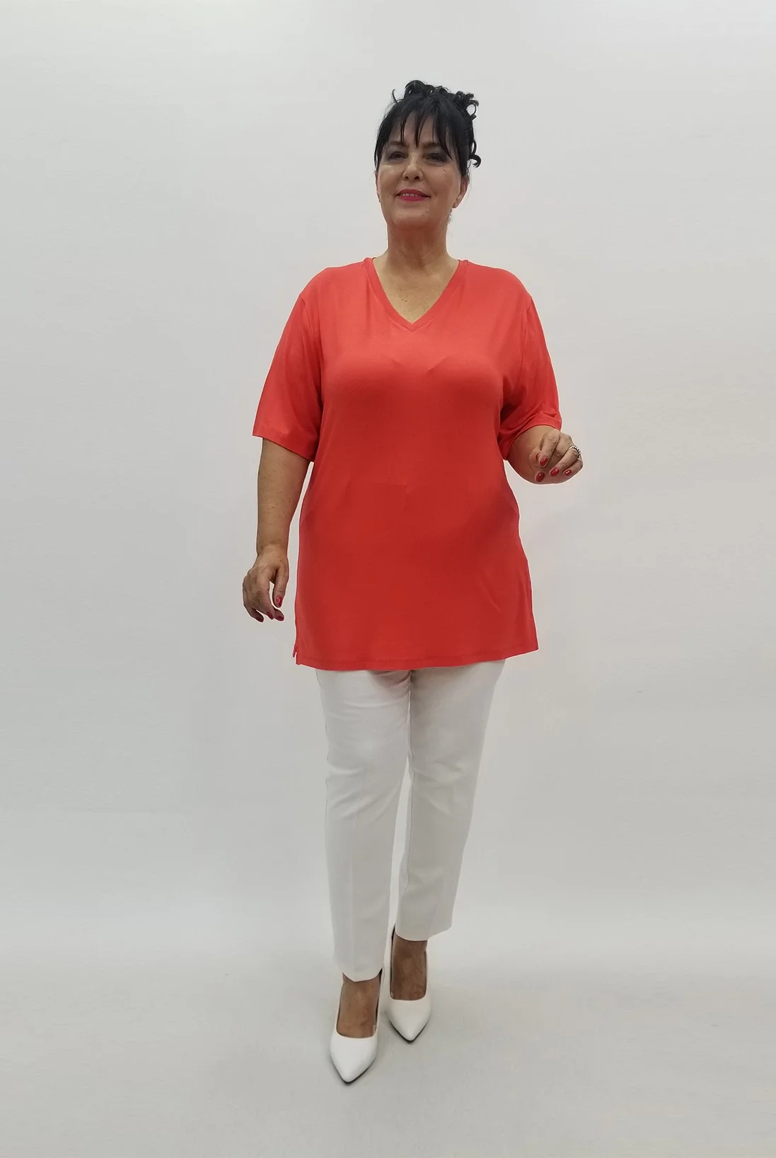 Miraggio Büyük Beden Bluz 99755 MERCAN