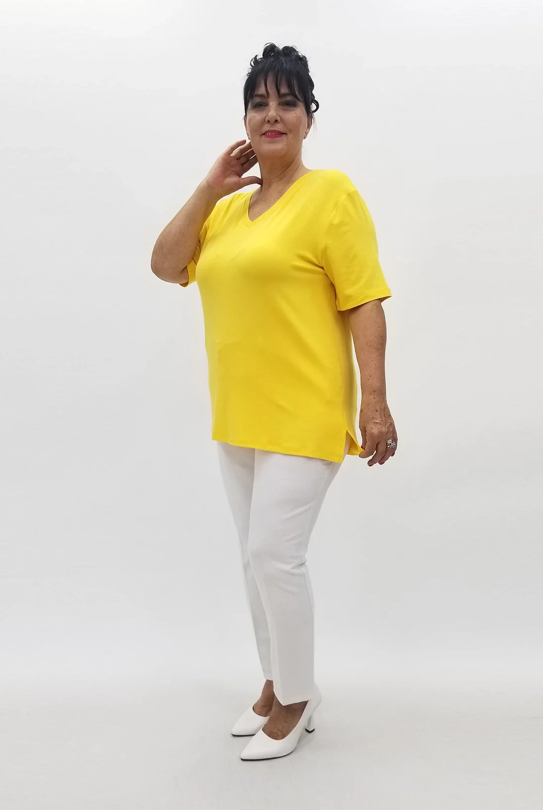 Miraggio Büyük Beden Bluz 99755 SARI