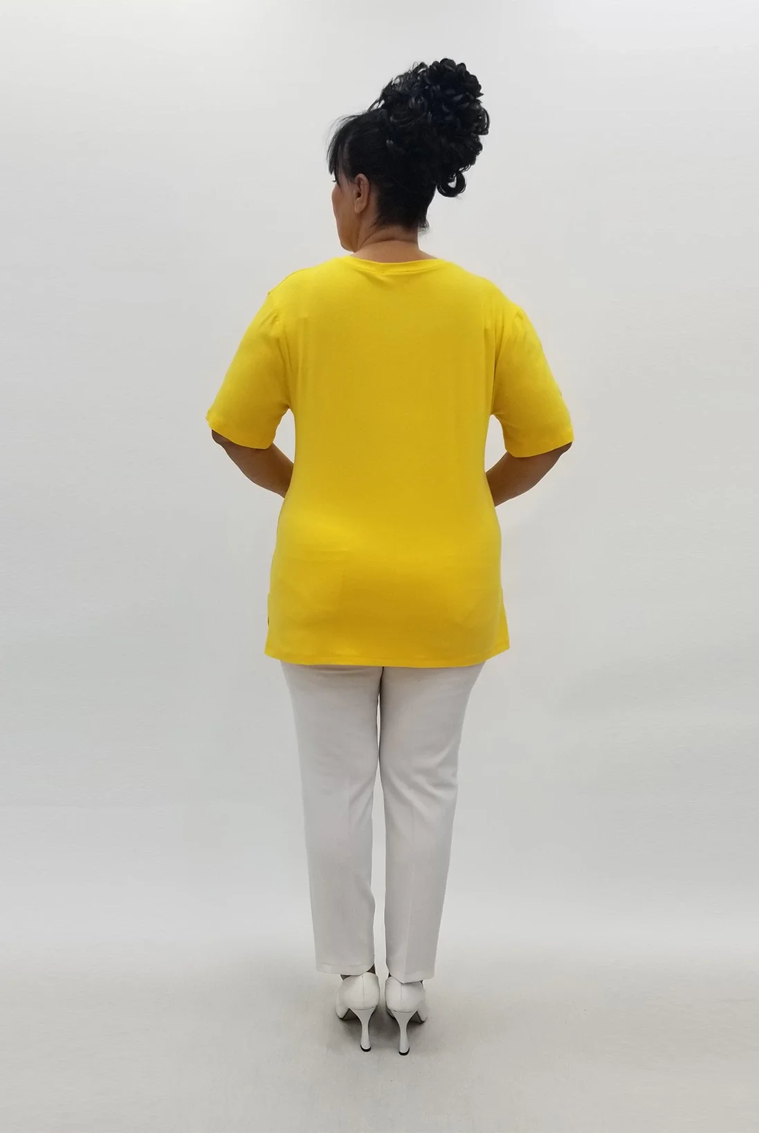 Miraggio Büyük Beden Bluz 99755 SARI