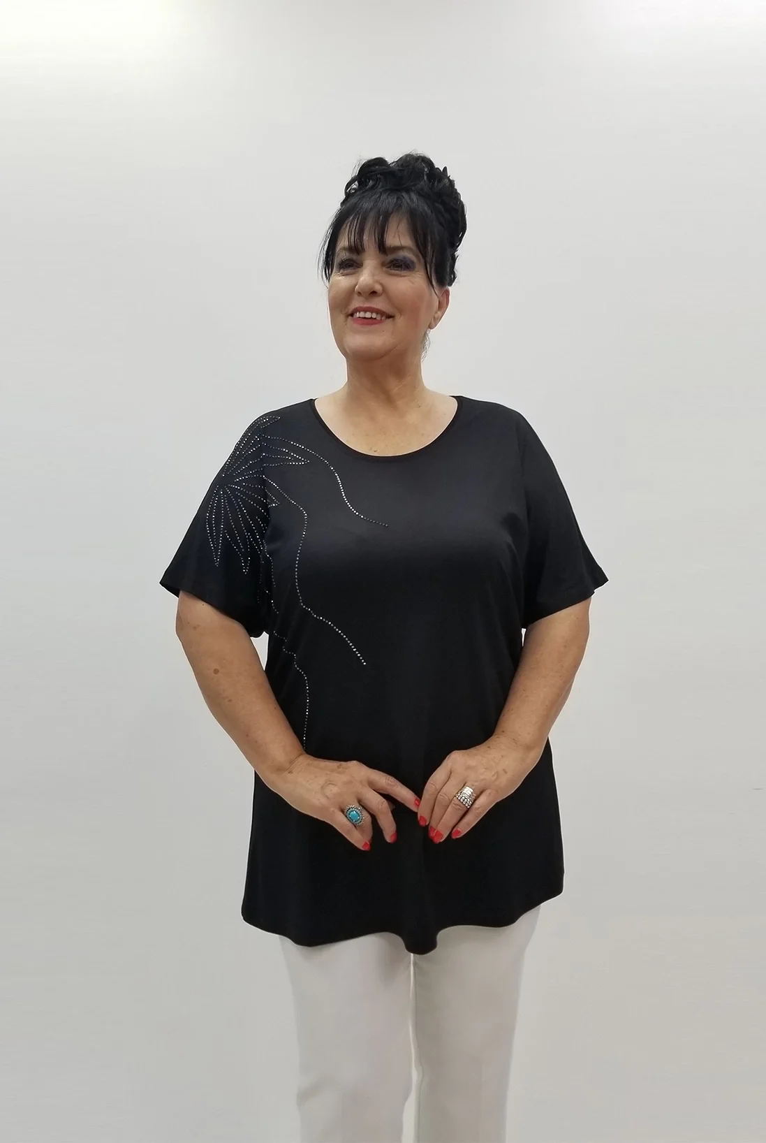 Miraggio Büyük Beden Bluz 99760 SİYAH