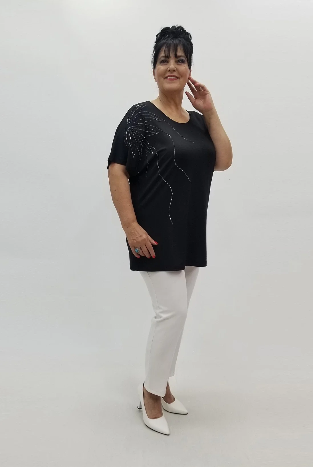 Miraggio Büyük Beden Bluz 99760 SİYAH