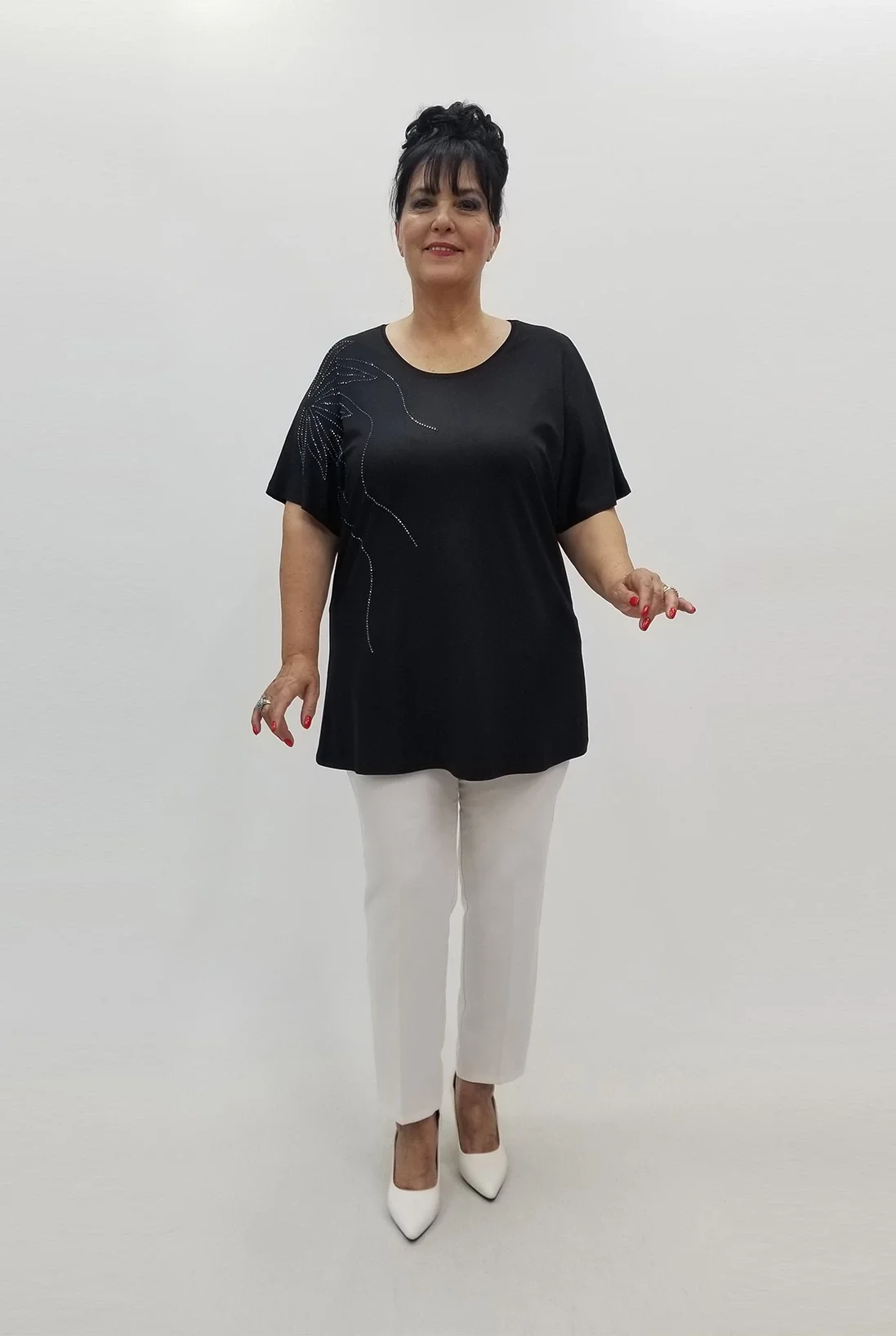 Miraggio Büyük Beden Bluz 99760 SİYAH