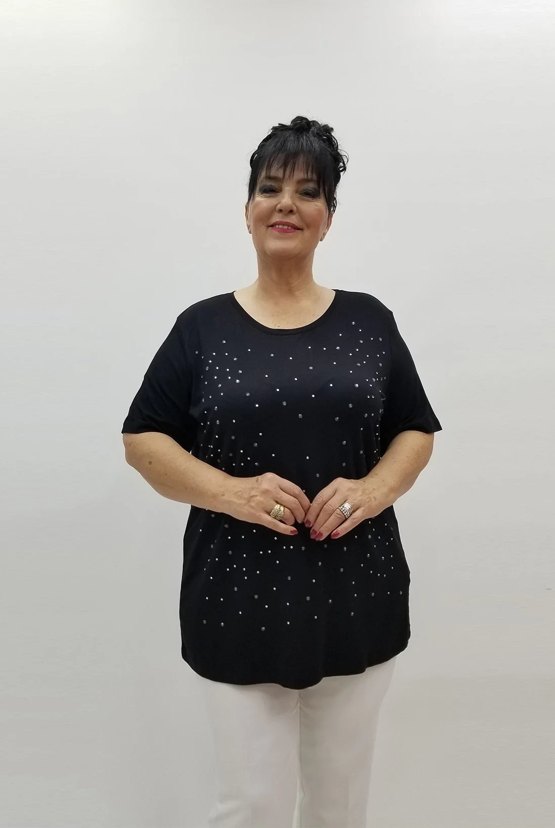 Miraggio Büyük Beden Bluz 99761 SİYAH