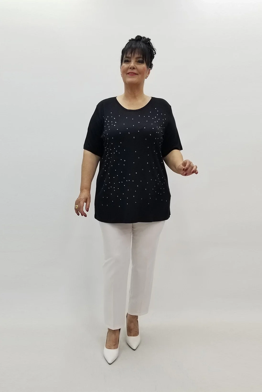 Miraggio Büyük Beden Bluz 99761 SİYAH