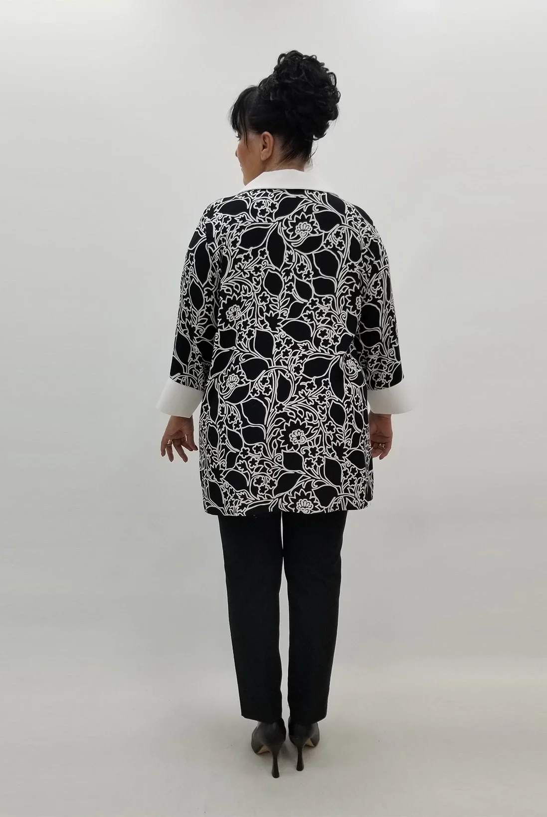 Miraggio Büyük Beden Bluz 99777 SİYAH/BEYAZ